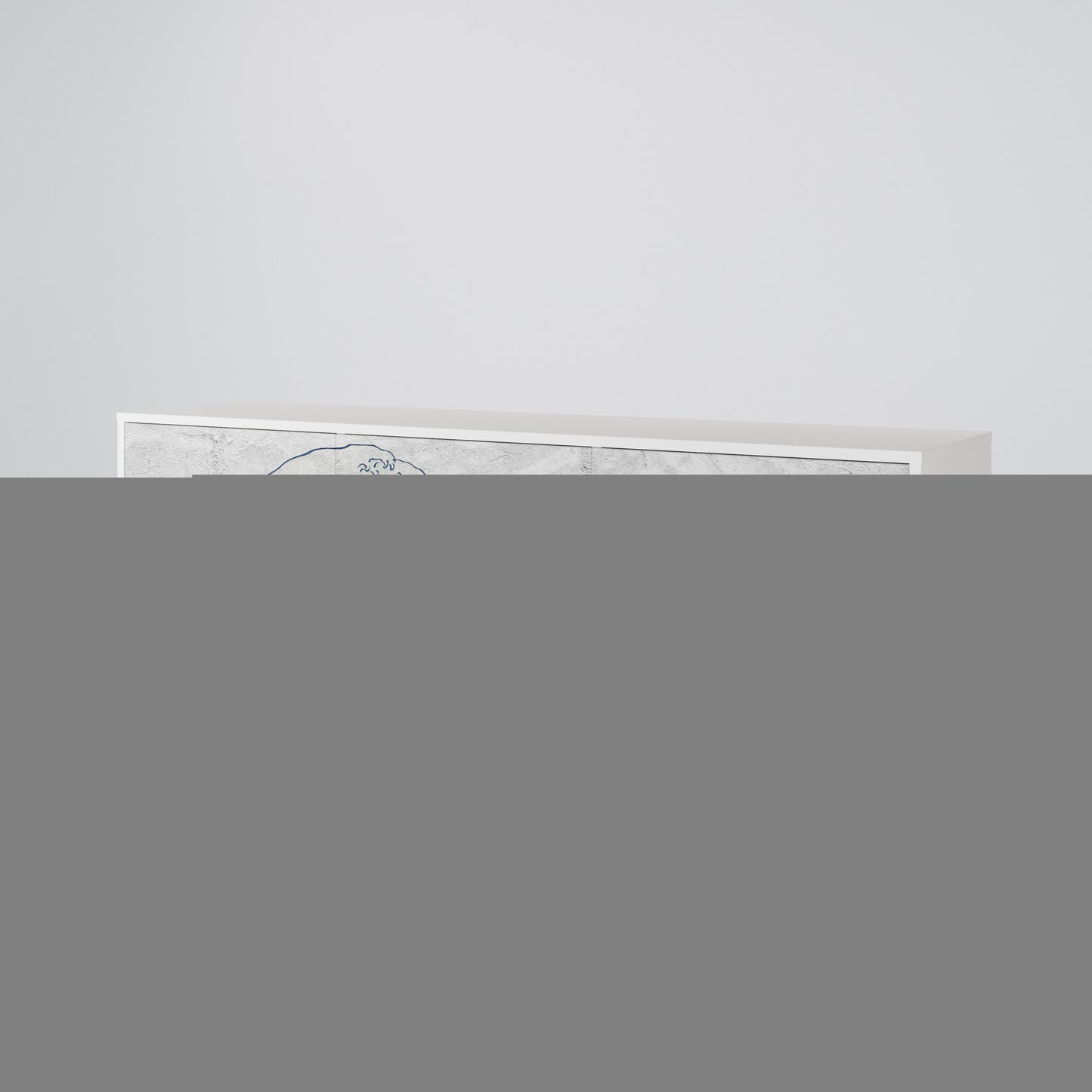 THE GREAT WAVE AT KANAGAWA 3-Door Sideboard