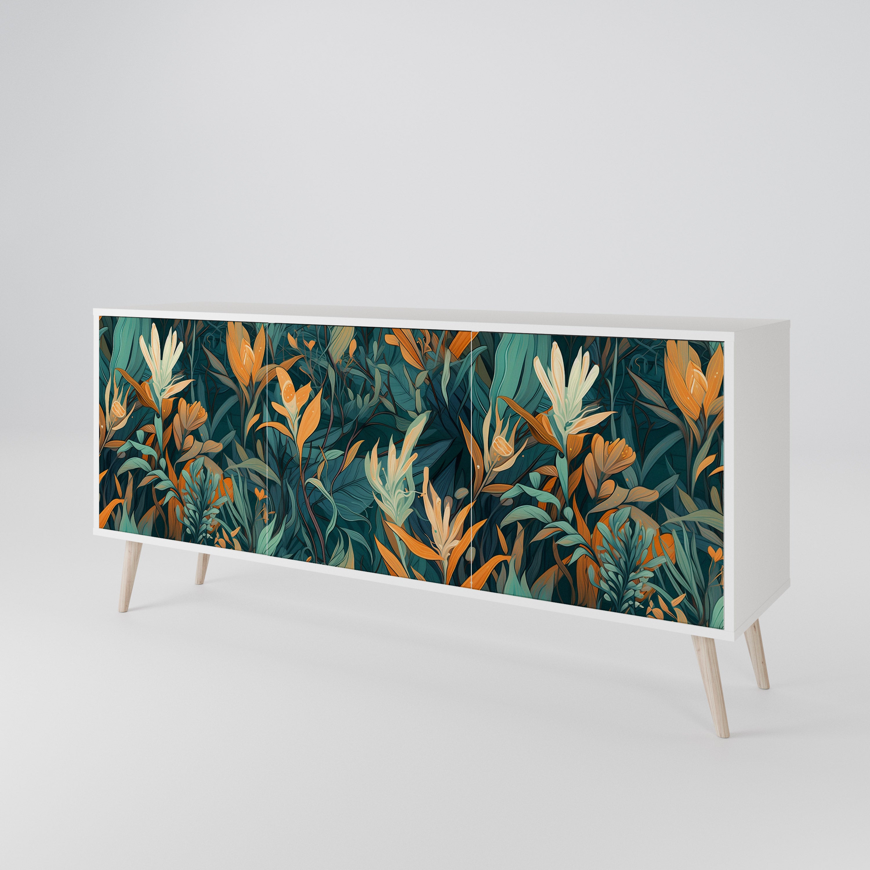FLORAL SERENITY 3-Door Sideboard
