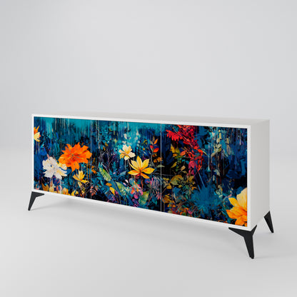 MIDNIGHT BLOSSOM 3-Door Sideboard