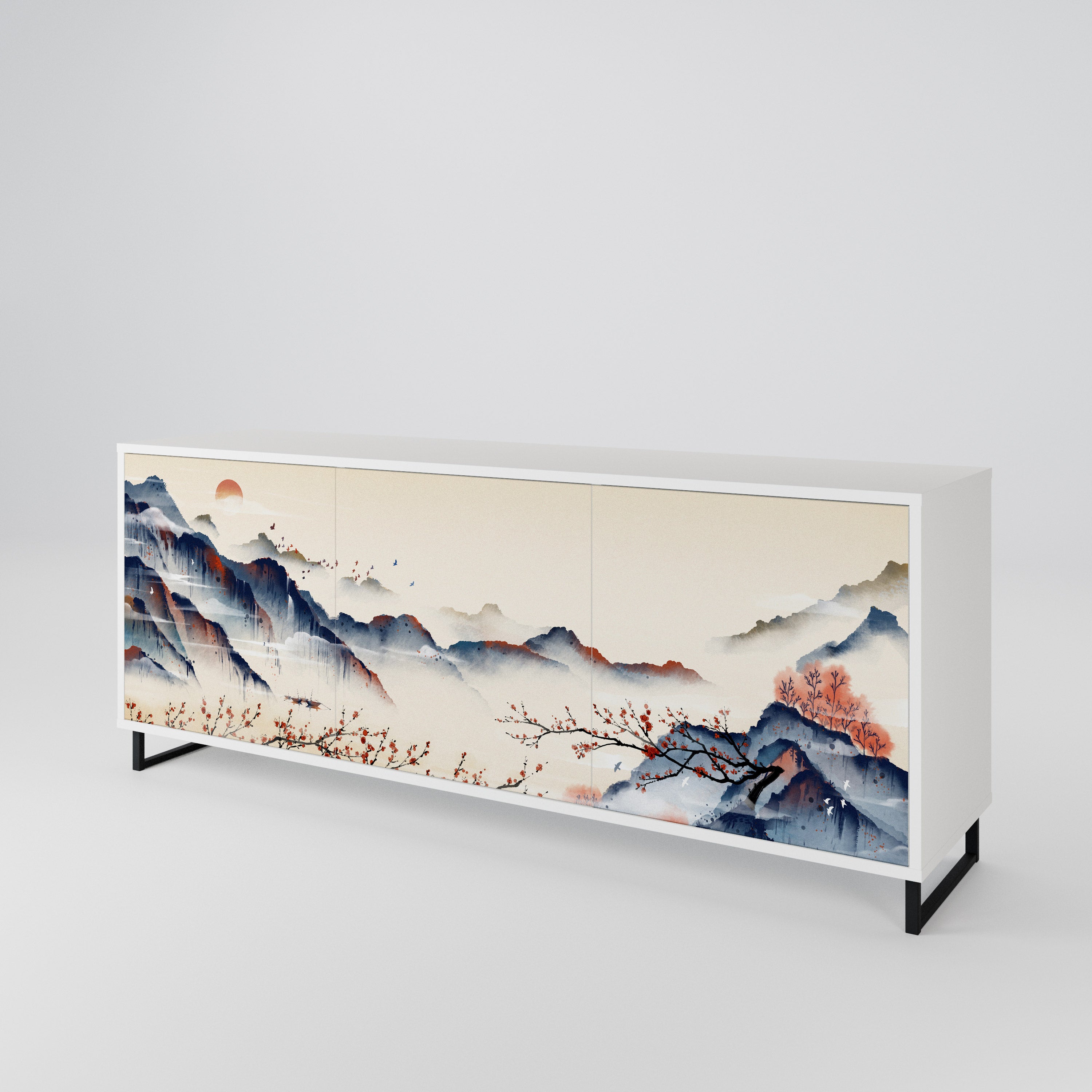 JAPANESE LANDSCAPE 3-Door Sideboard