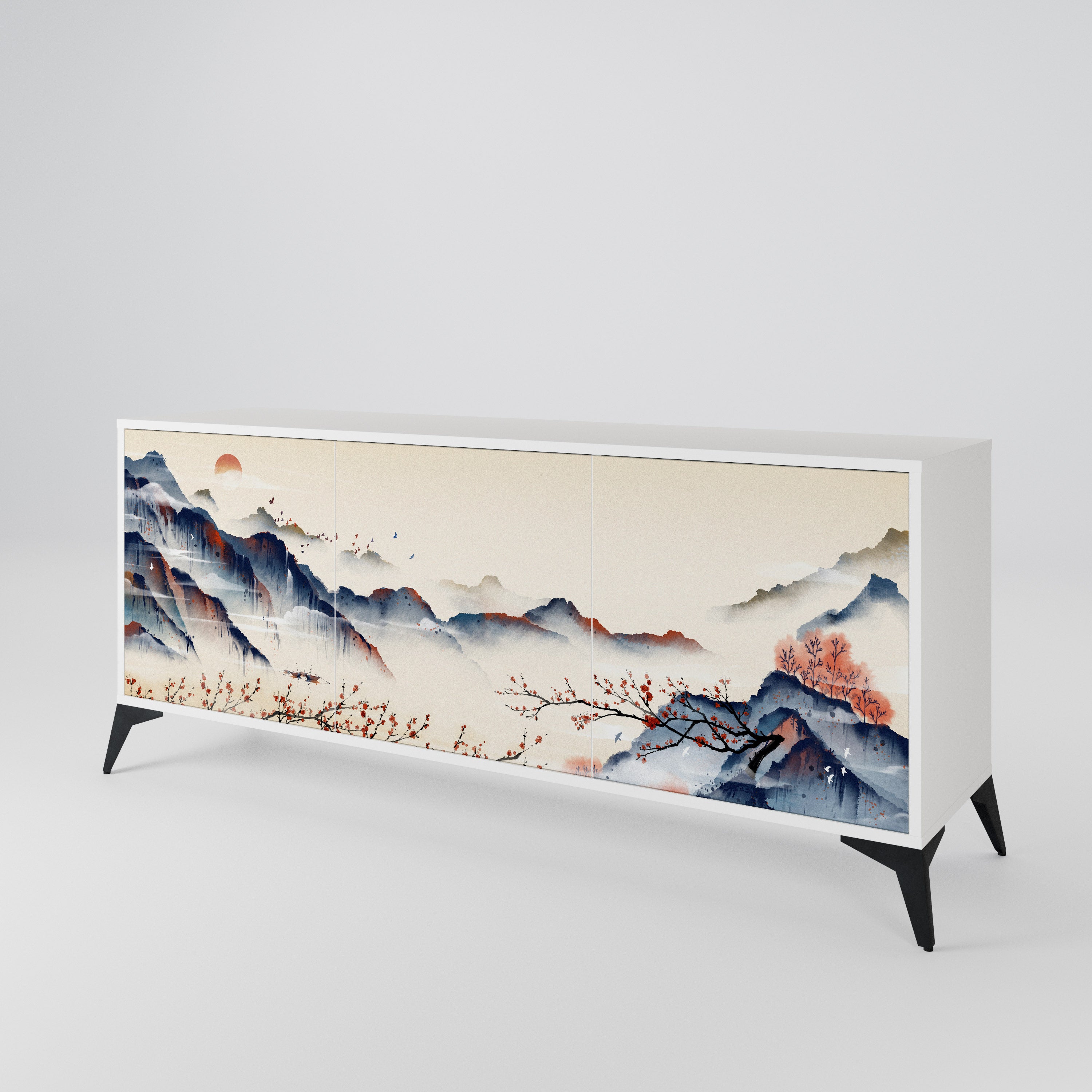 JAPANESE LANDSCAPE 3-Door Sideboard