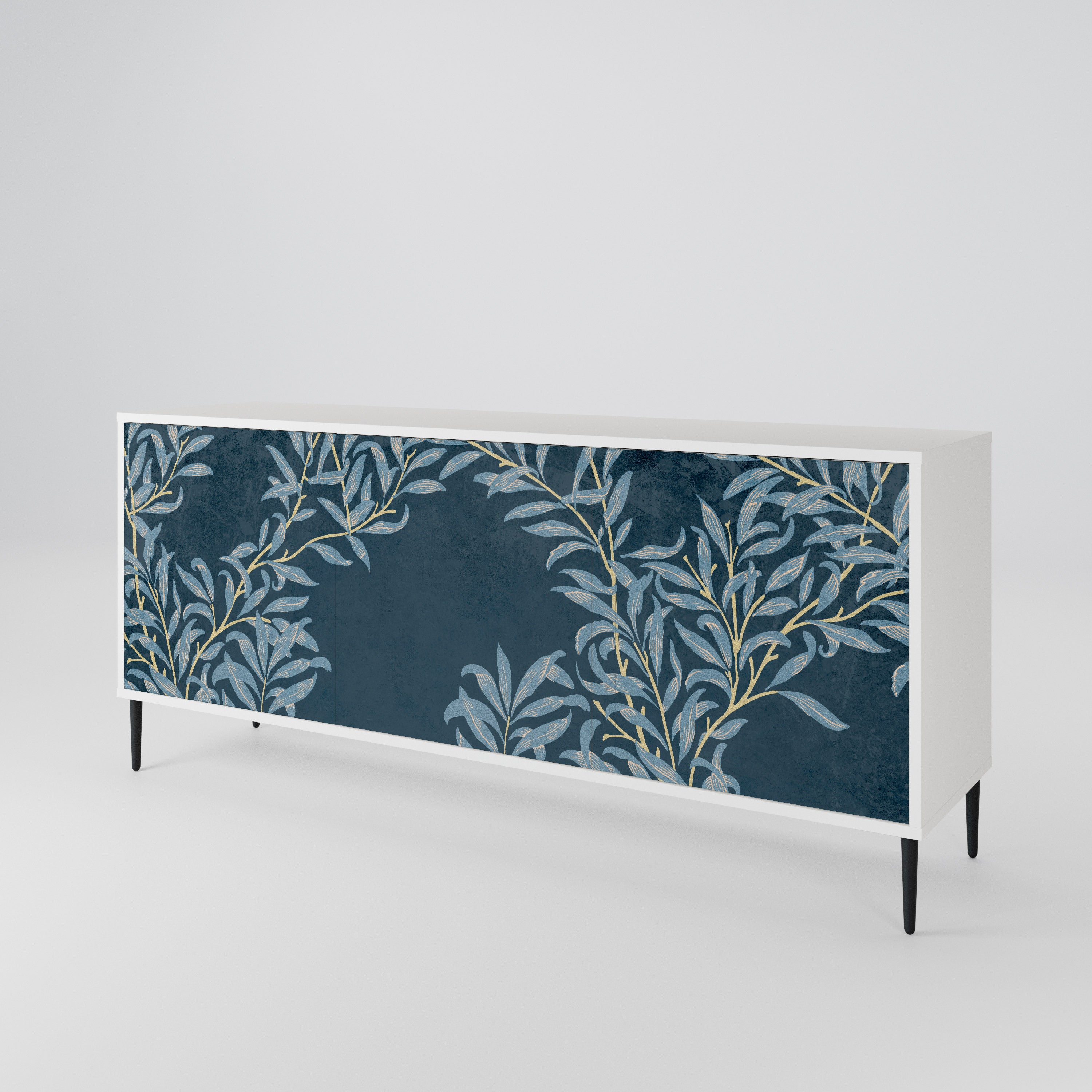 BLUE LEAVES 3-Door Sideboard