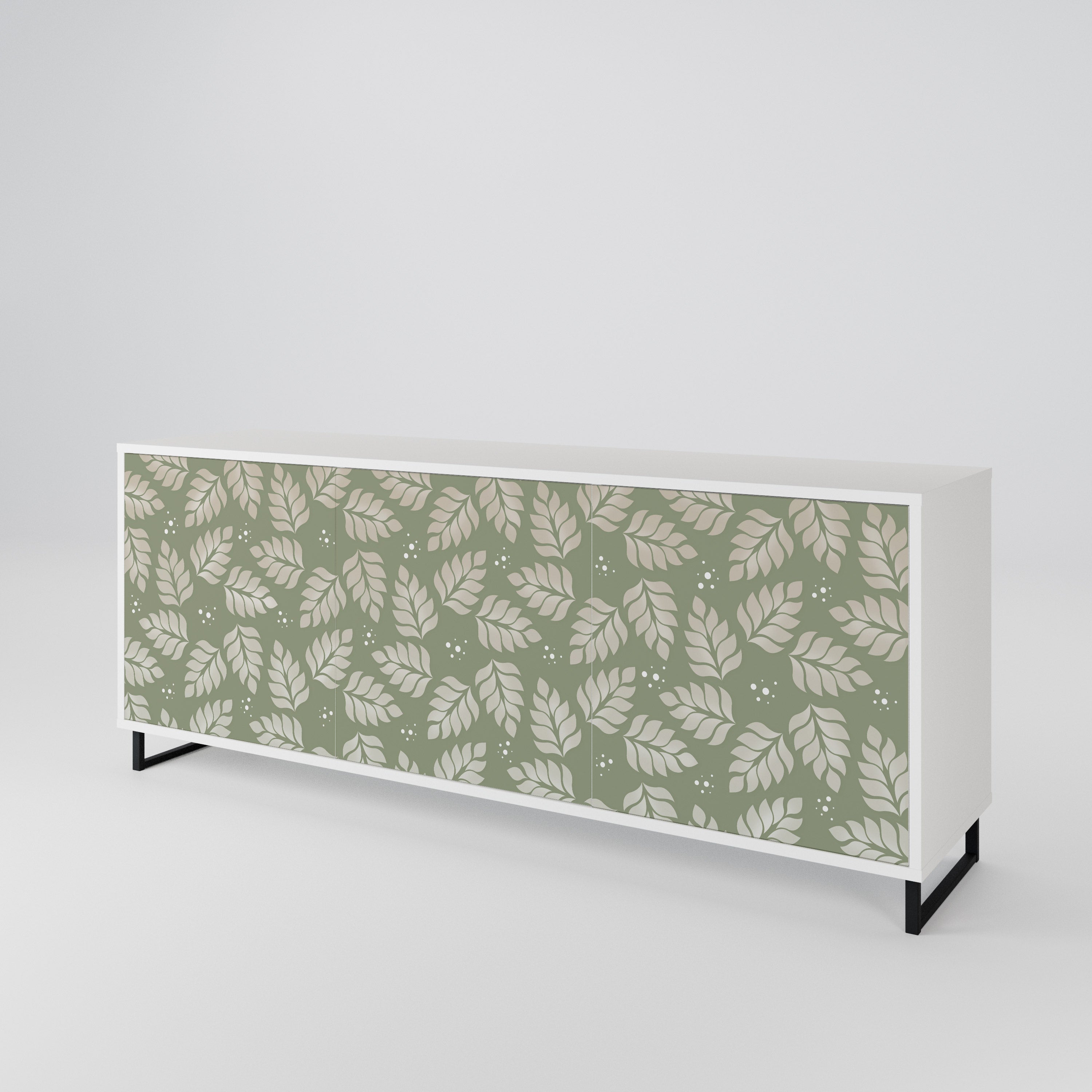 LEAVES ON GREEN 3-Door Sideboard