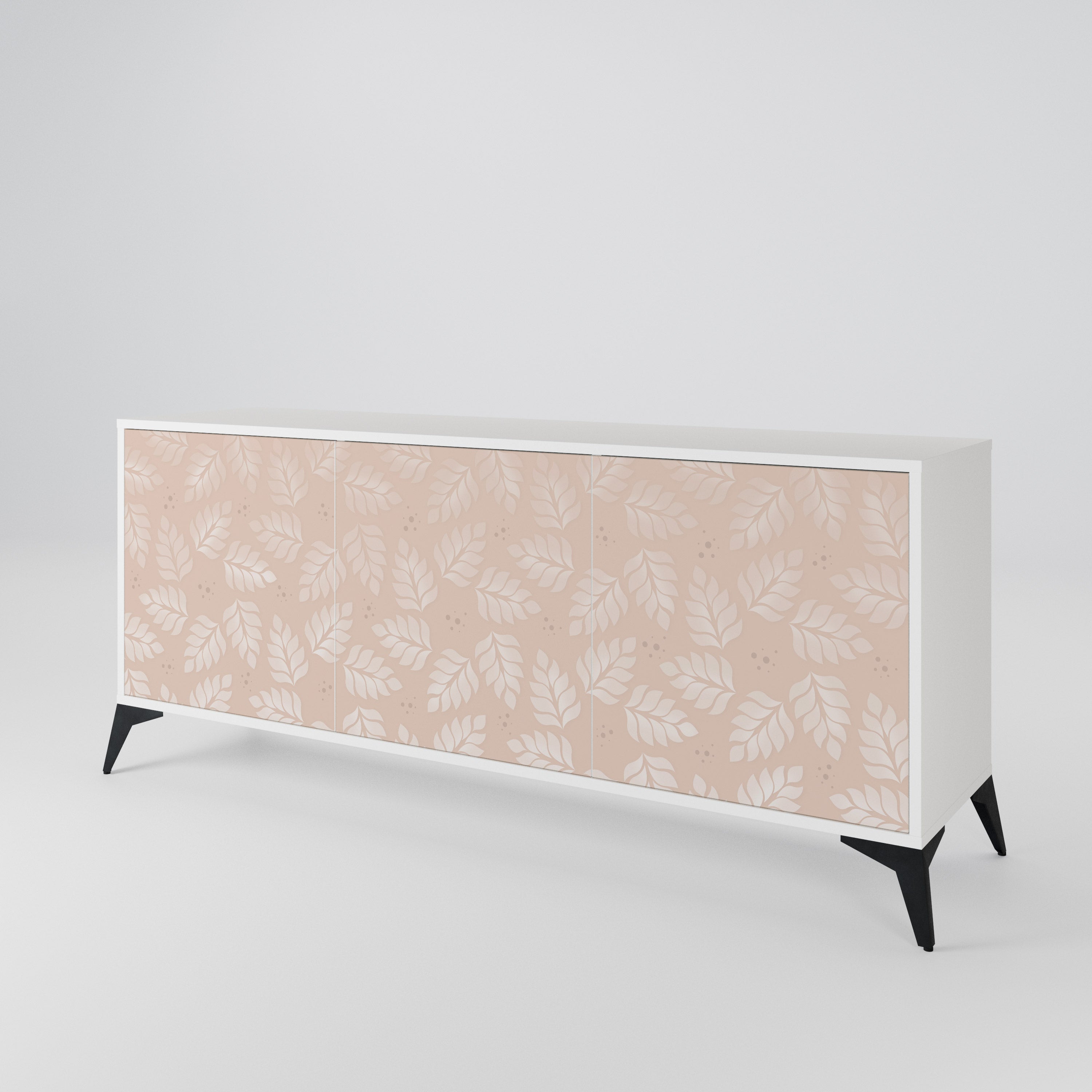 LEAVES ON BEIGE 3-Door Sideboard