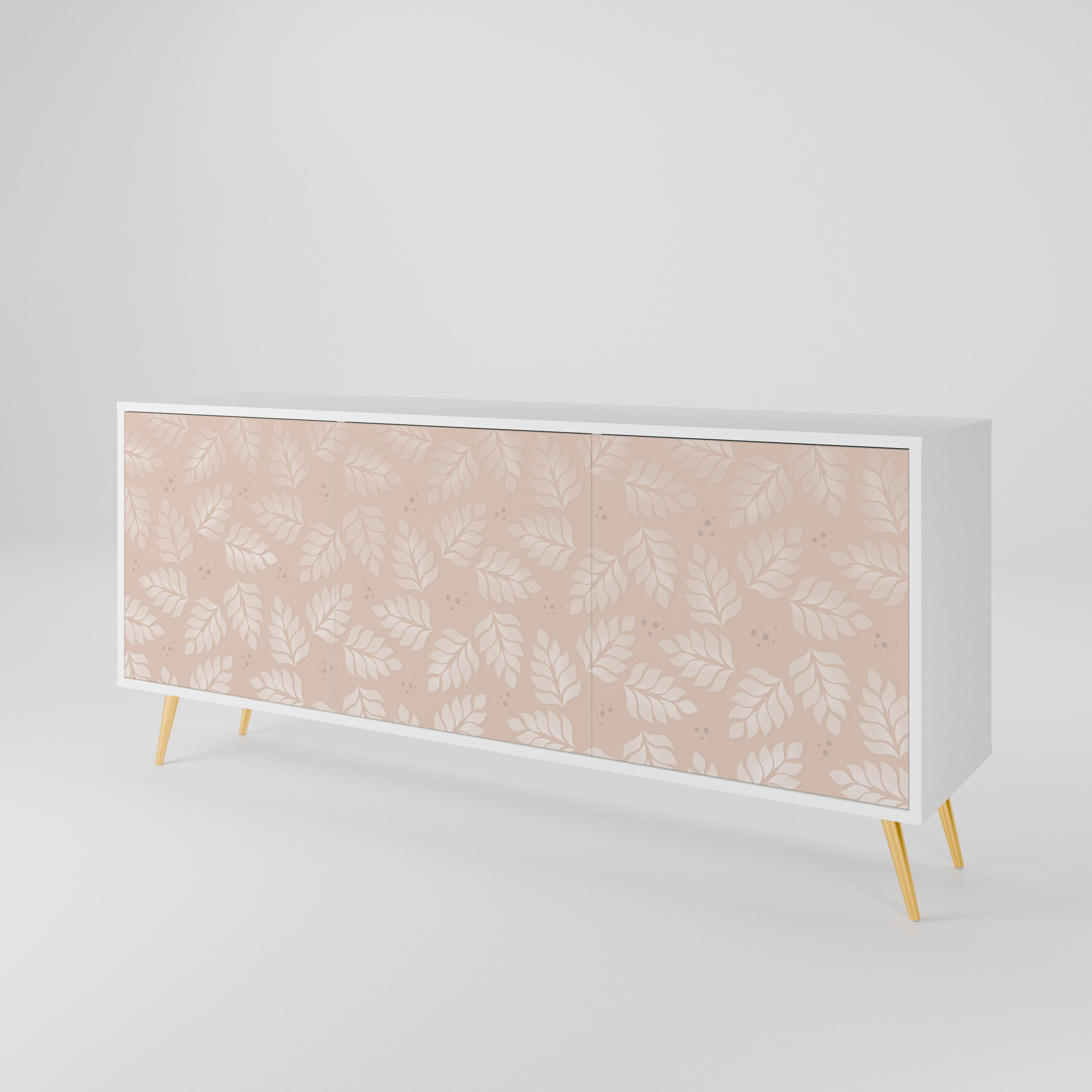 LEAVES ON BEIGE 3-Door Sideboard