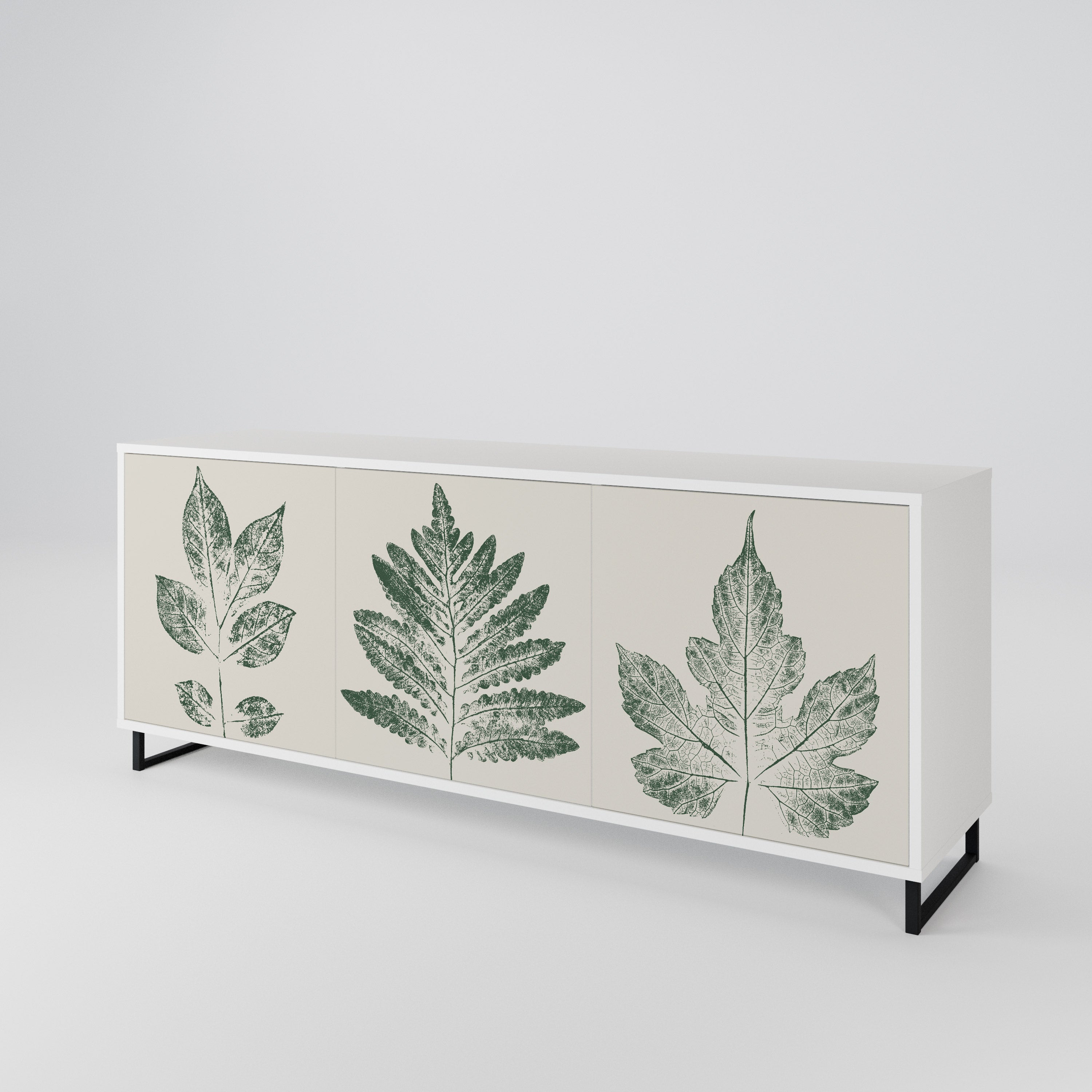 GREEN LEAFY STAMPS 3-Door Sideboard