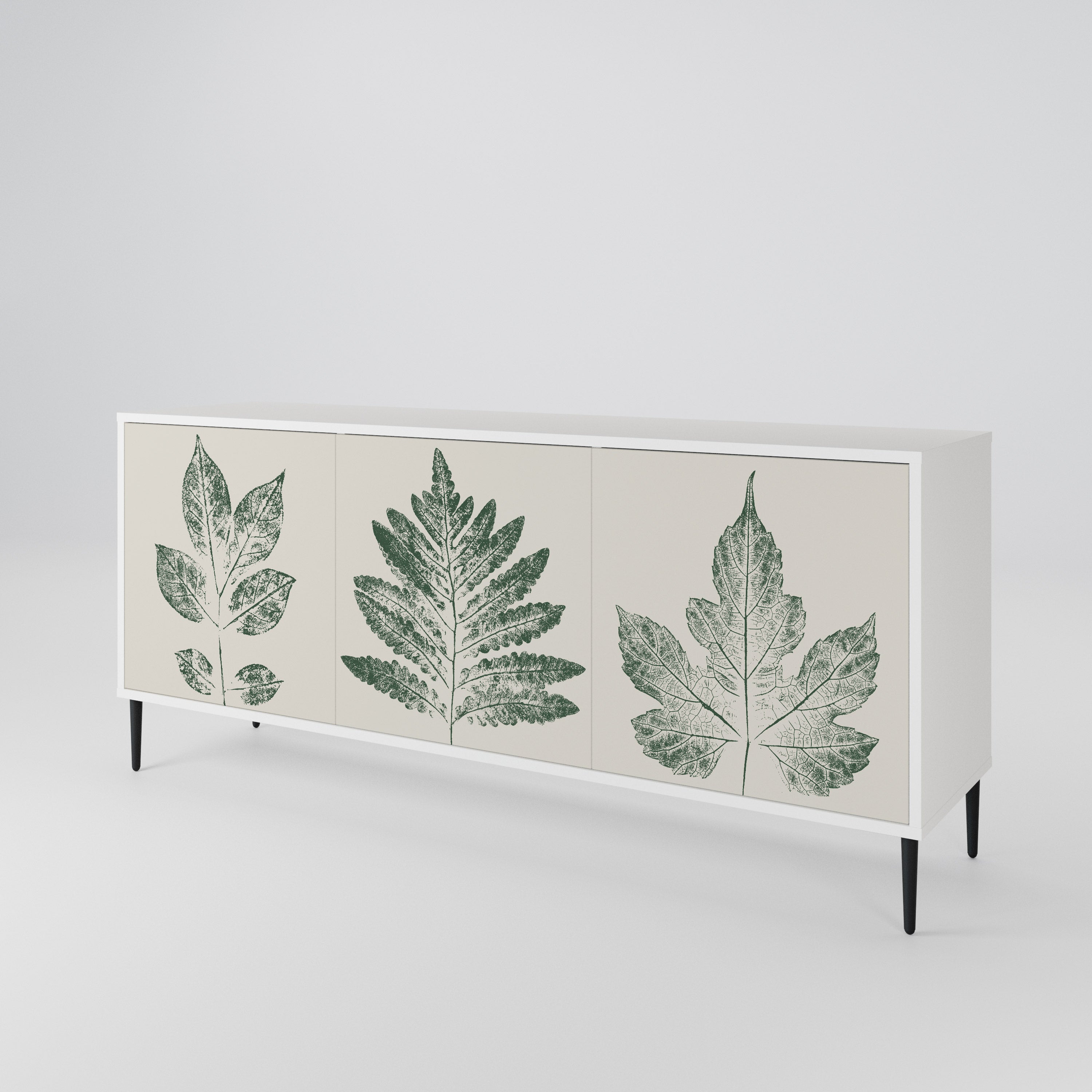 GREEN LEAFY STAMPS 3-Door Sideboard