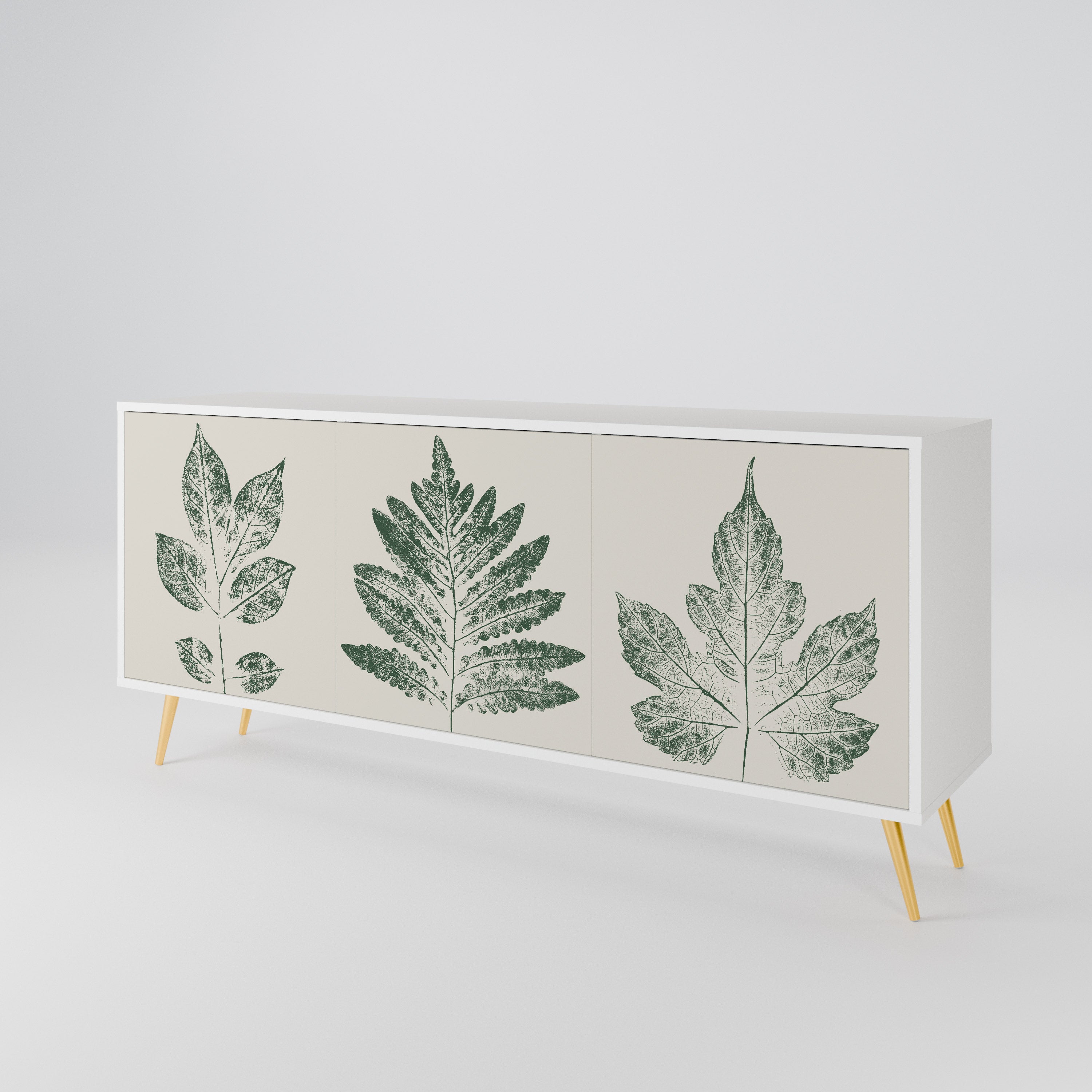 GREEN LEAFY STAMPS 3-Door Sideboard