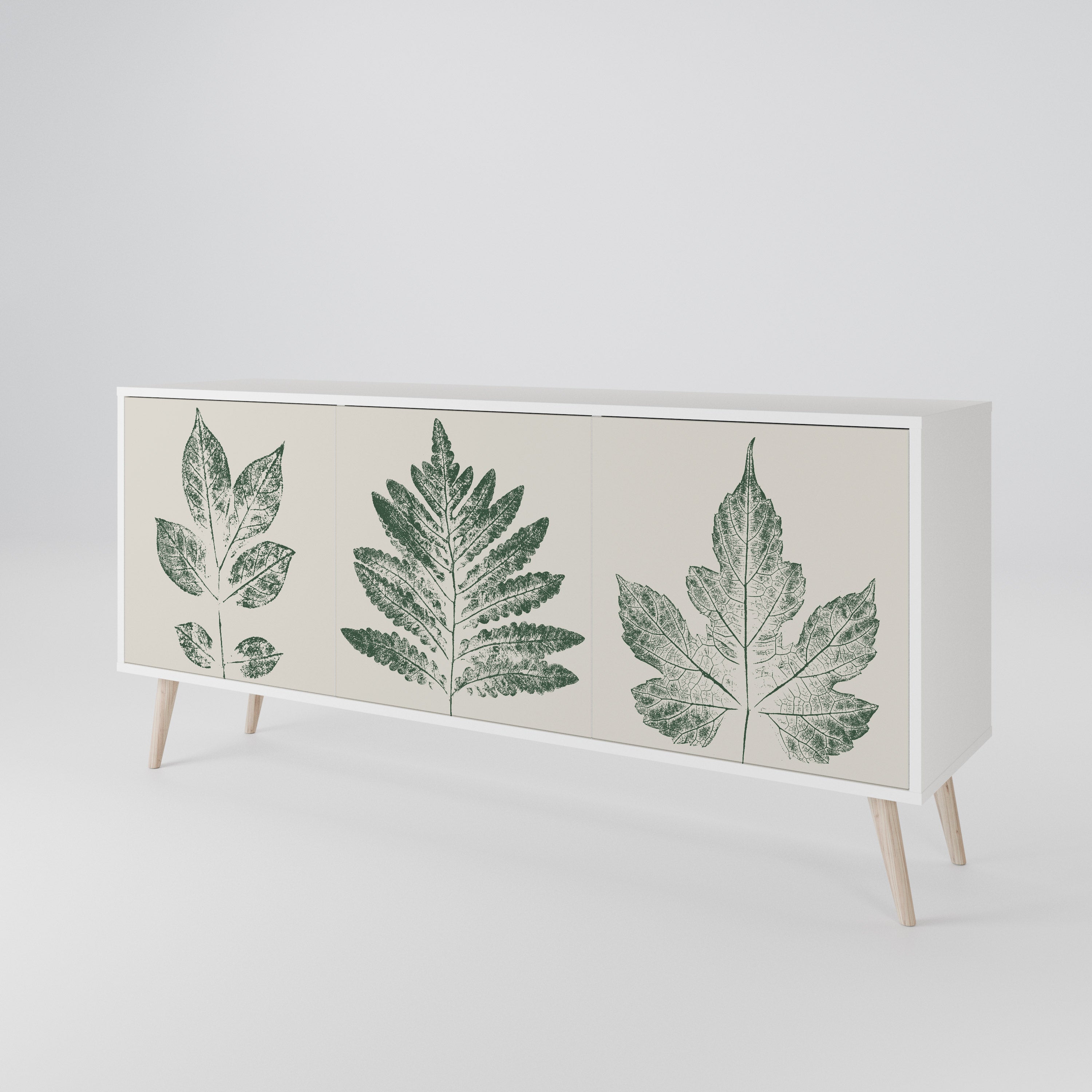 GREEN LEAFY STAMPS 3-Door Sideboard