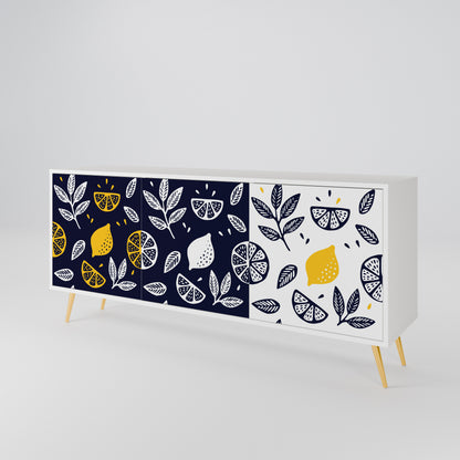 CITRUS BLACK AND WHITE 3-Door Sideboard