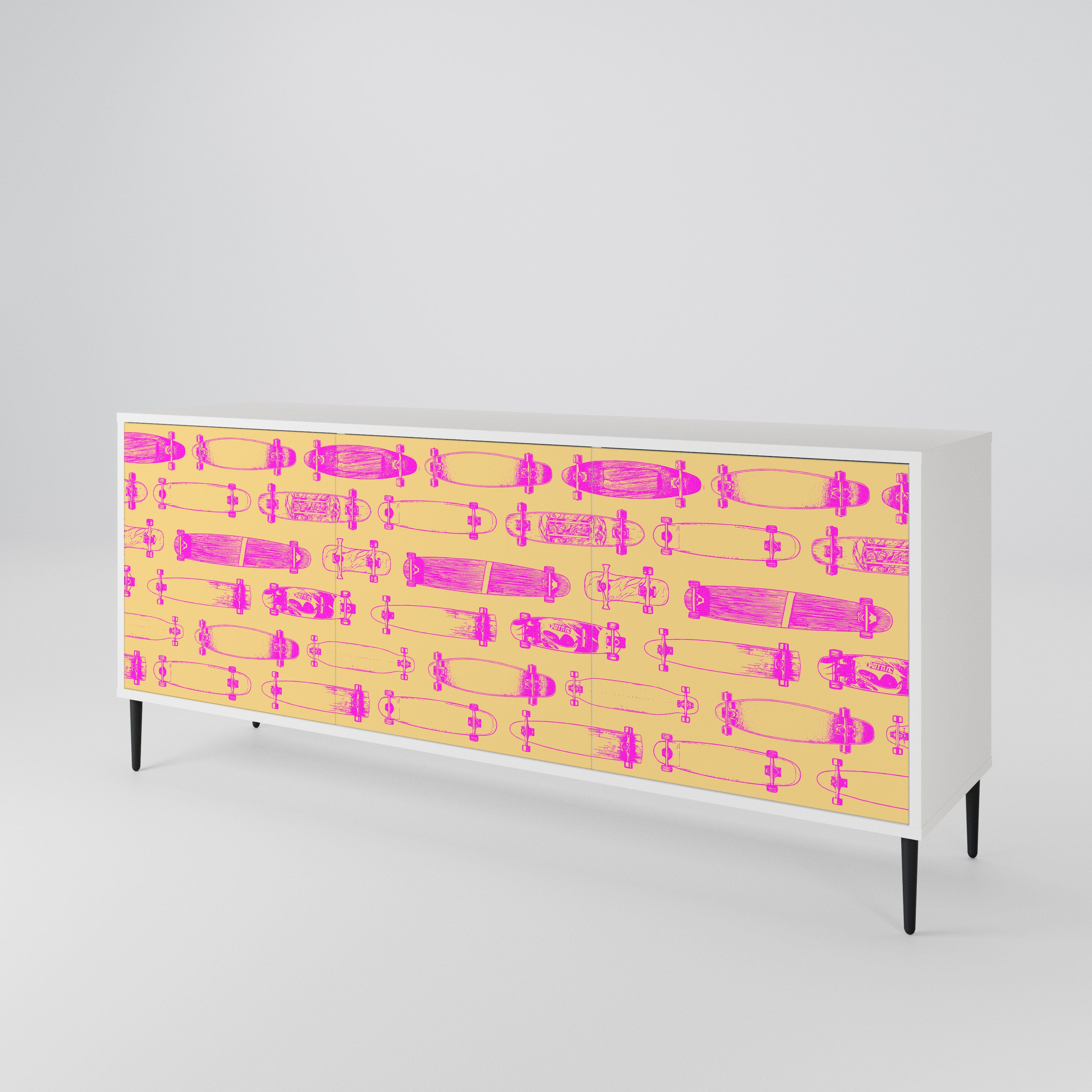 SKATEBOARD ARTISTRY 3-Door Sideboard