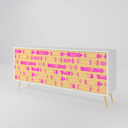 SKATEBOARD ARTISTRY 3-Door Sideboard