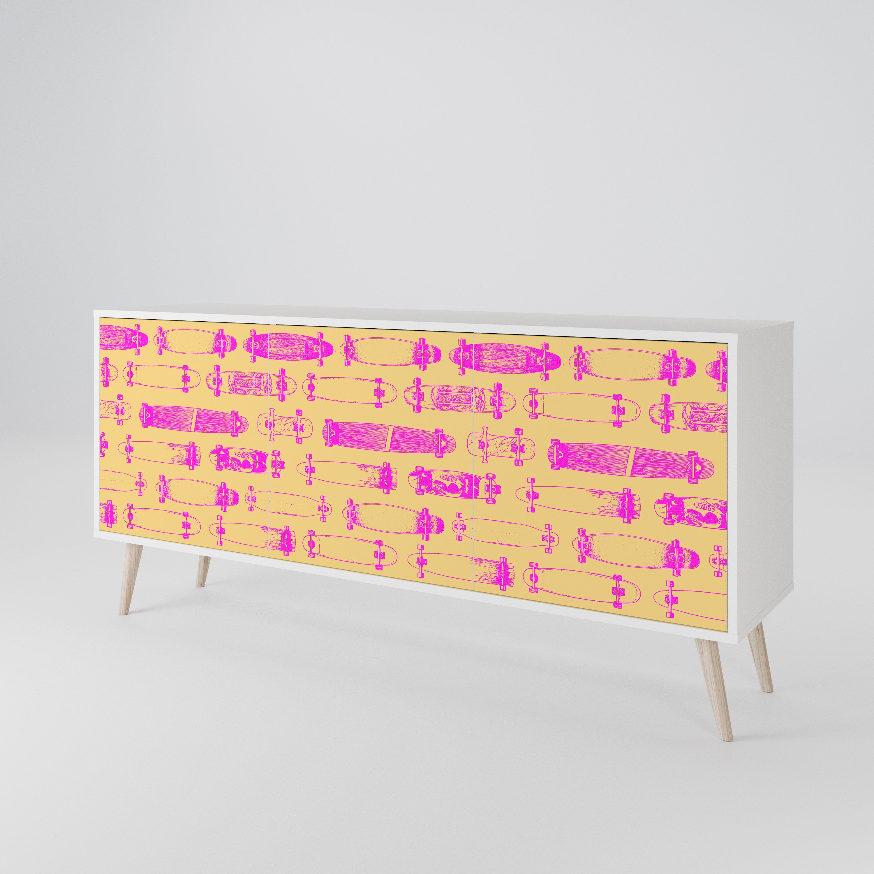 SKATEBOARD ARTISTRY 3-Door Sideboard