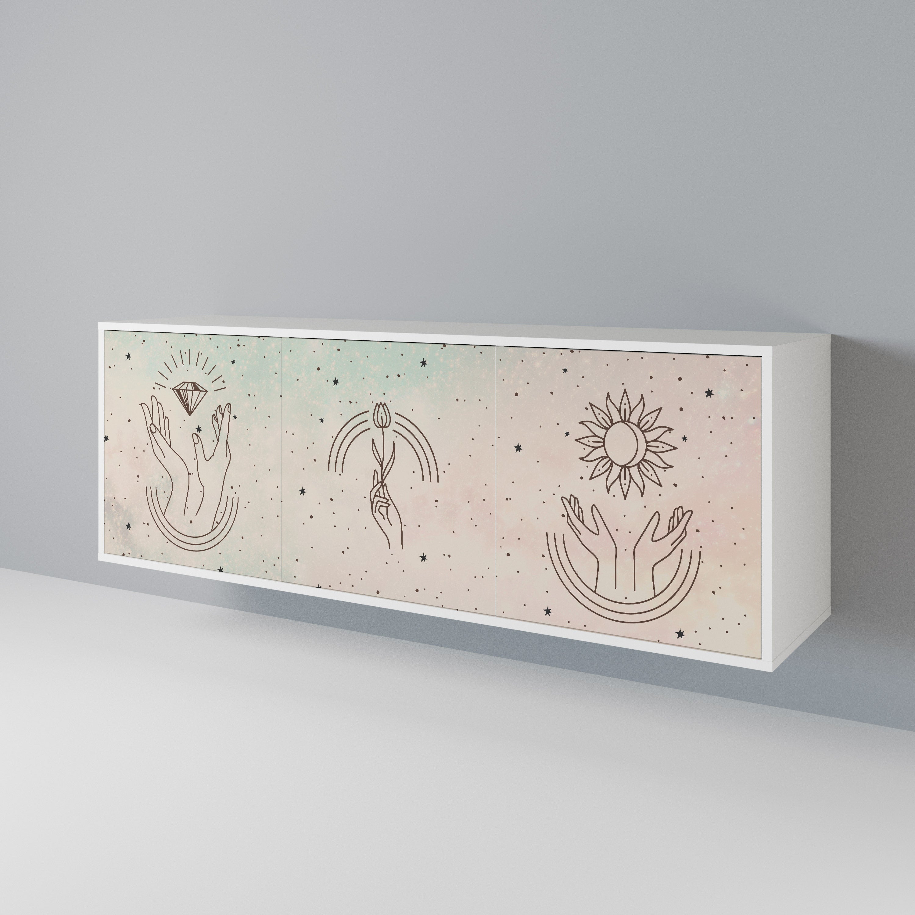 DELICATE BEAUTY 3-Door Sideboard