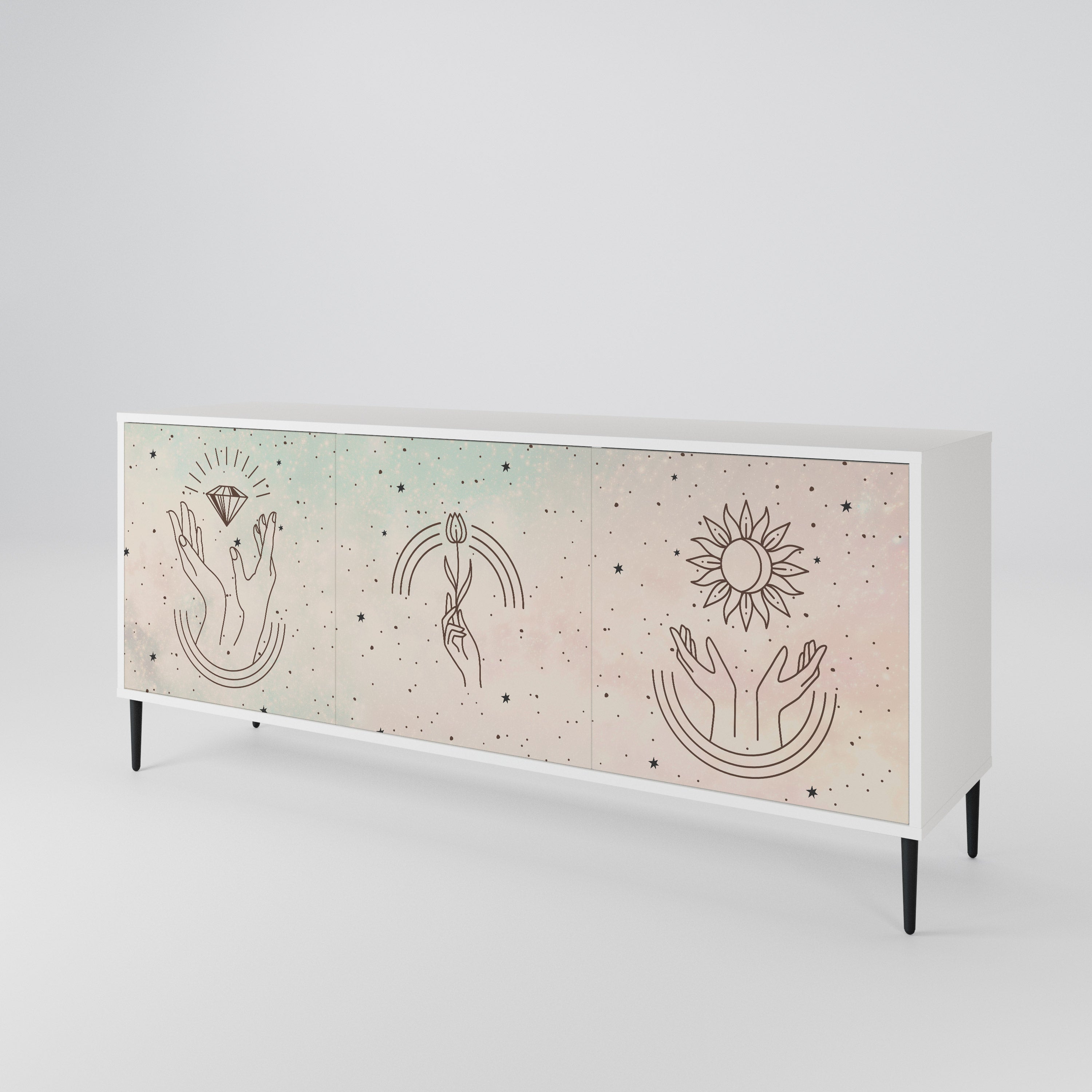 DELICATE BEAUTY 3-Door Sideboard
