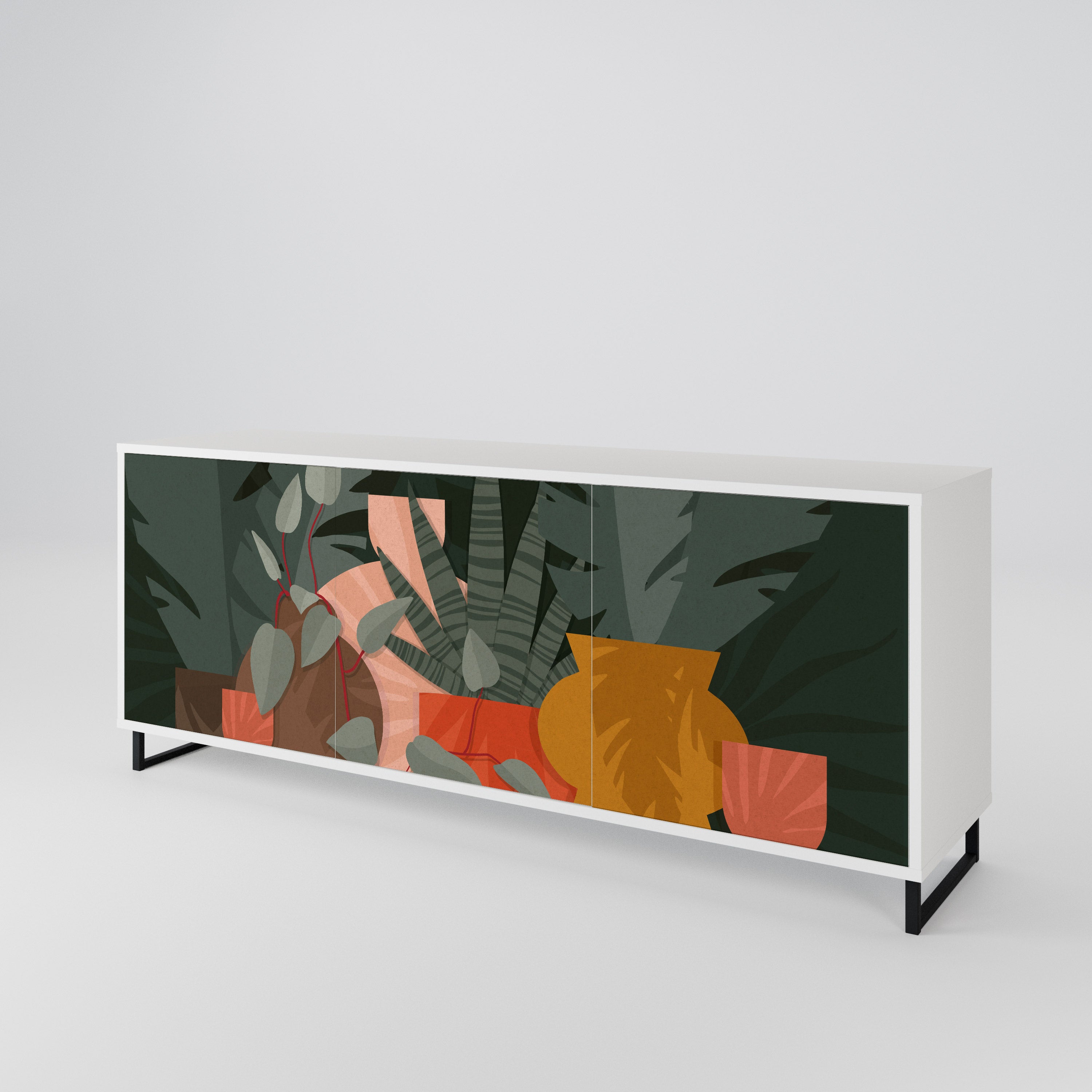TROPICAL COMPOSITION 3-Door Sideboard