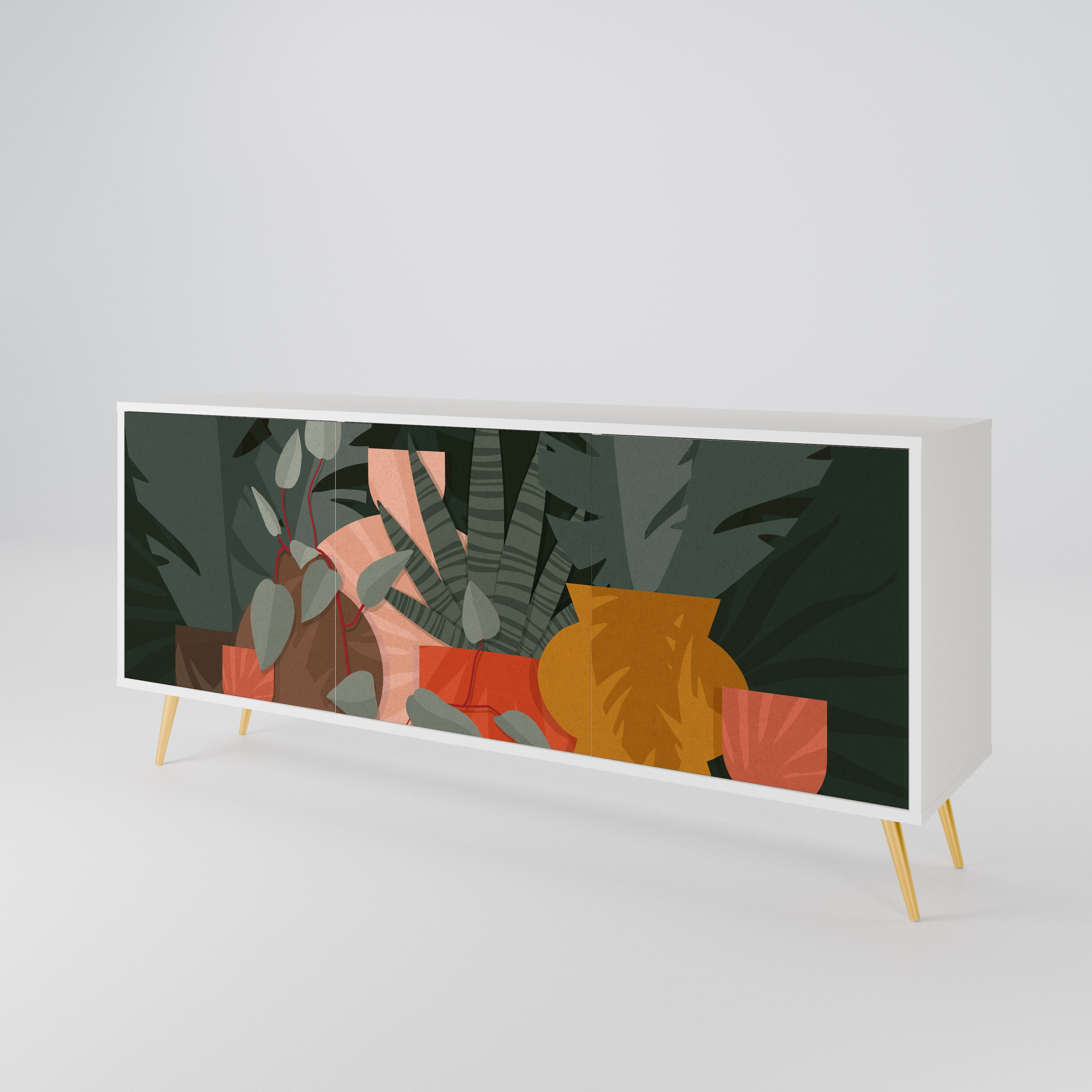 TROPICAL COMPOSITION 3-Door Sideboard