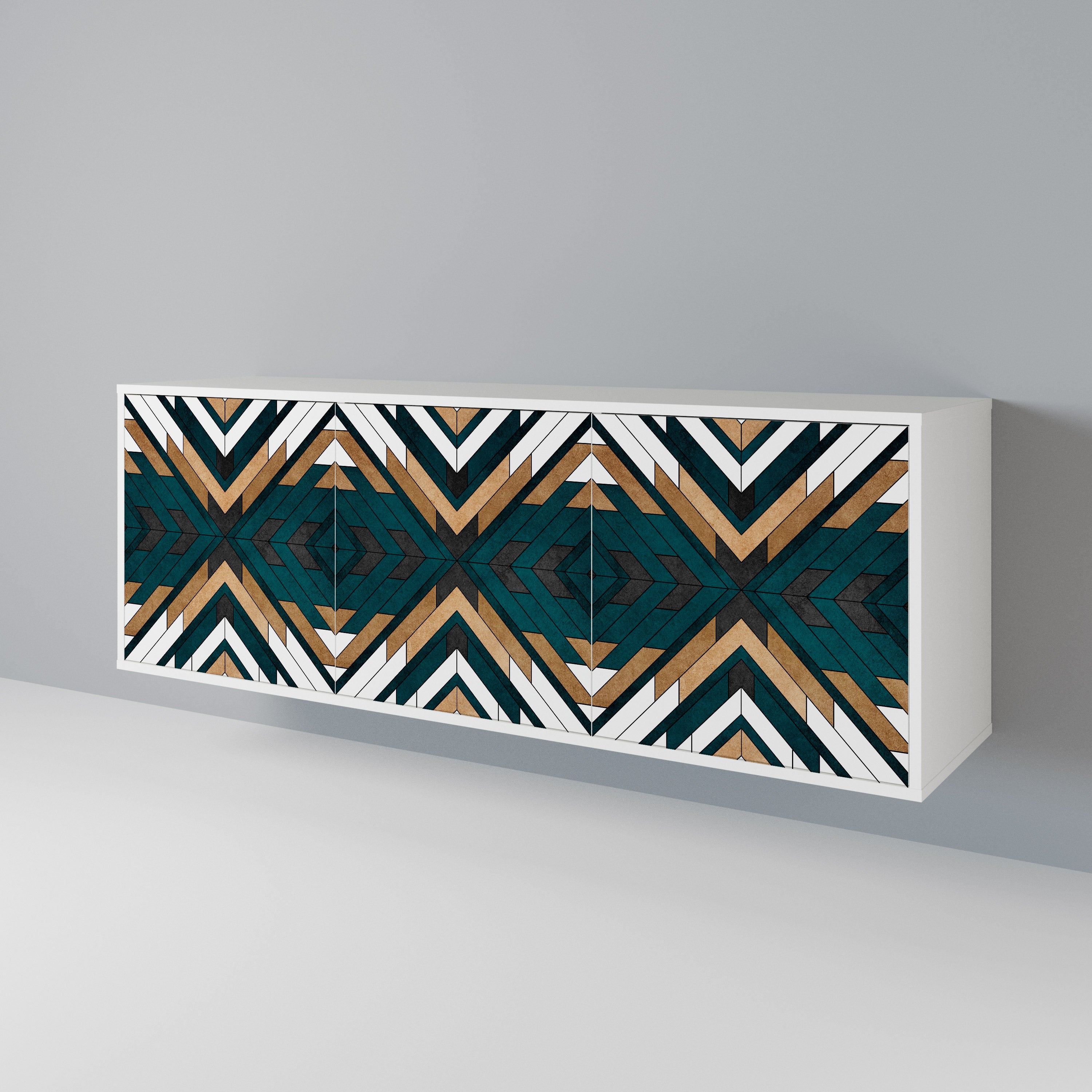 ARTISTIC GEOMETRY 3-Door Sideboard