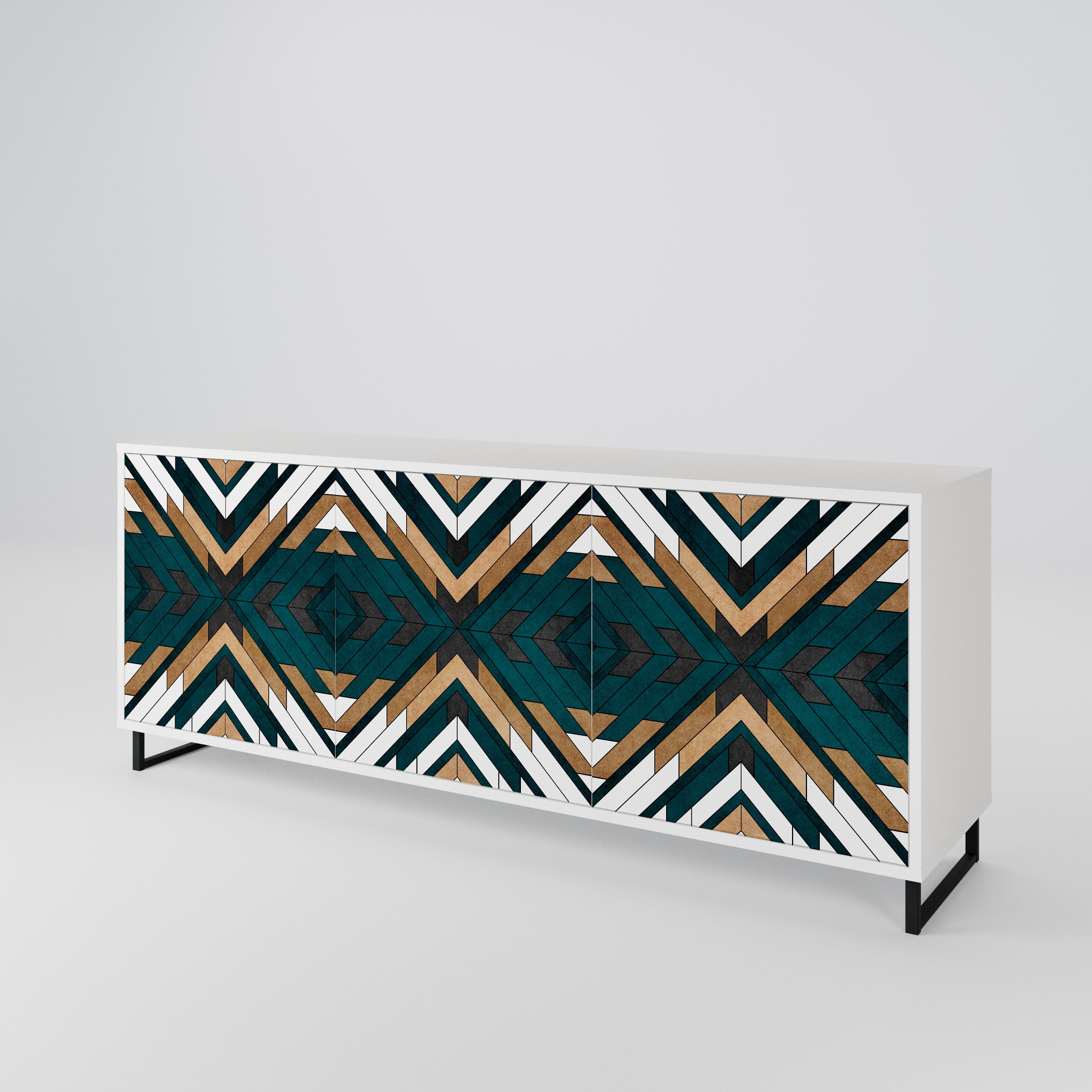 ARTISTIC GEOMETRY 3-Door Sideboard