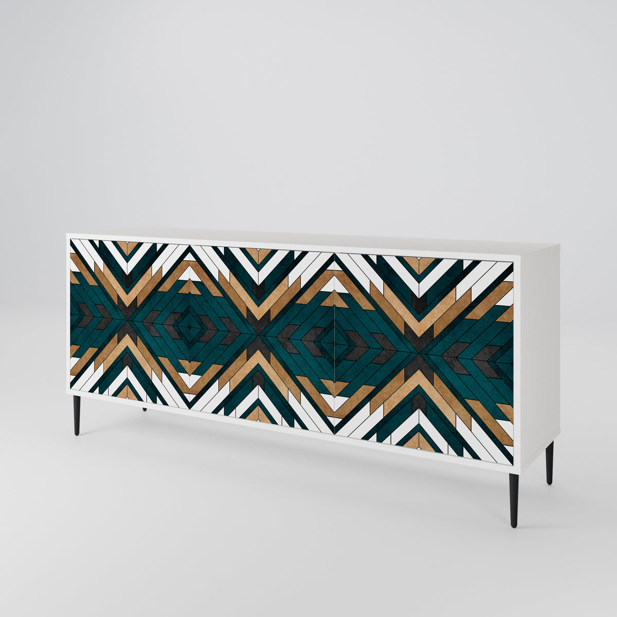 ARTISTIC GEOMETRY 3-Door Sideboard