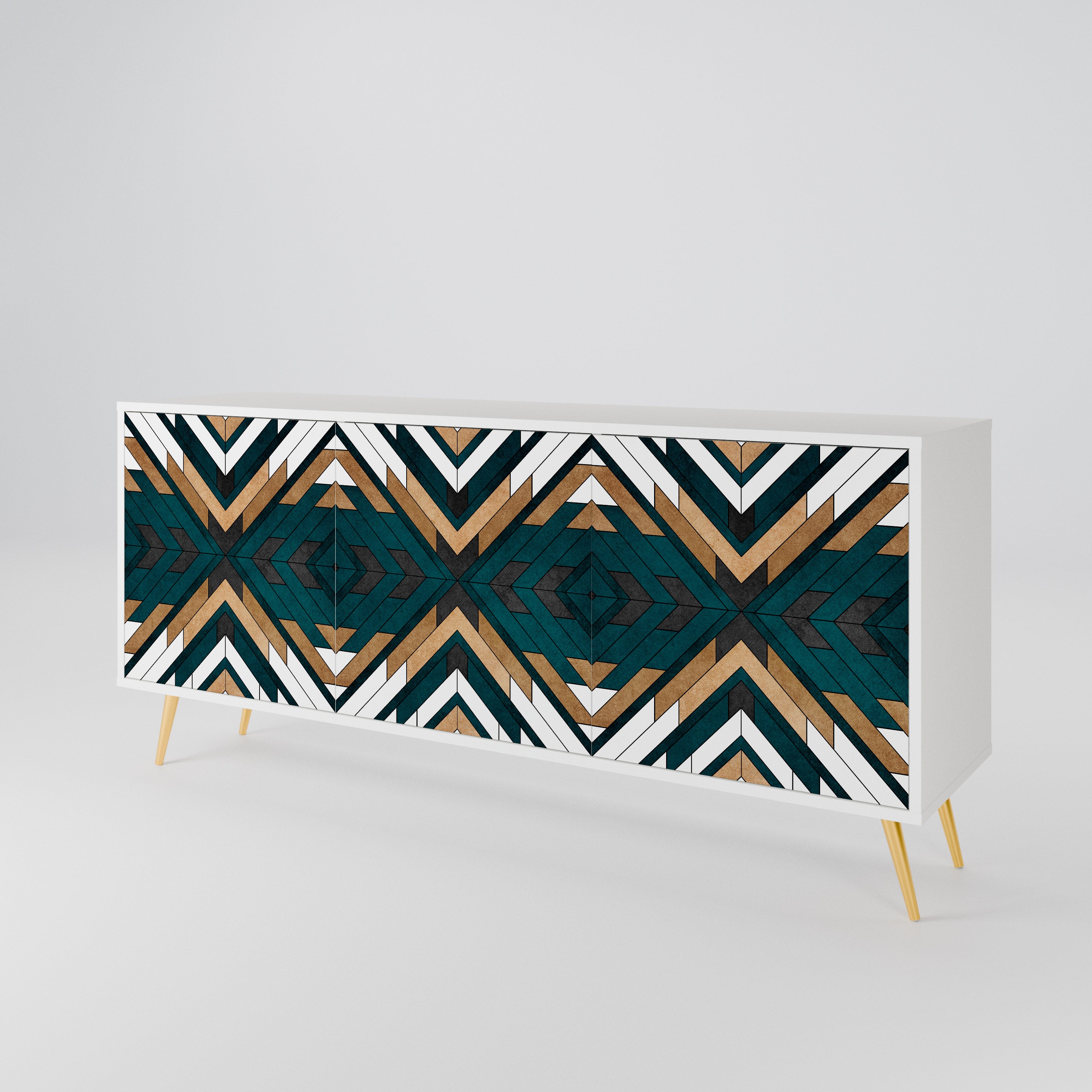 ARTISTIC GEOMETRY 3-Door Sideboard