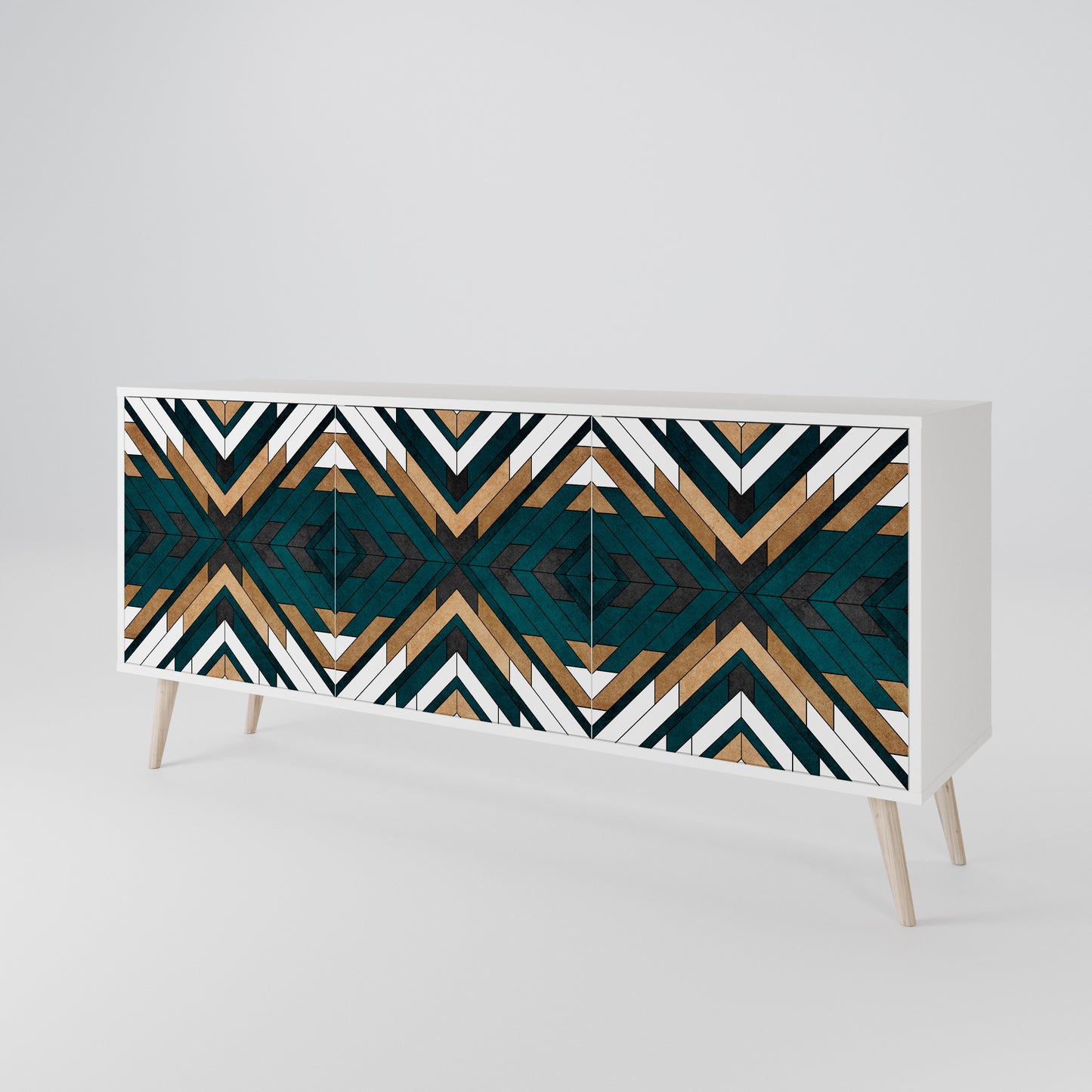 ARTISTIC GEOMETRY 3-Door Sideboard