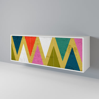 COLORFUL TRIANGLES 3-Door Sideboard