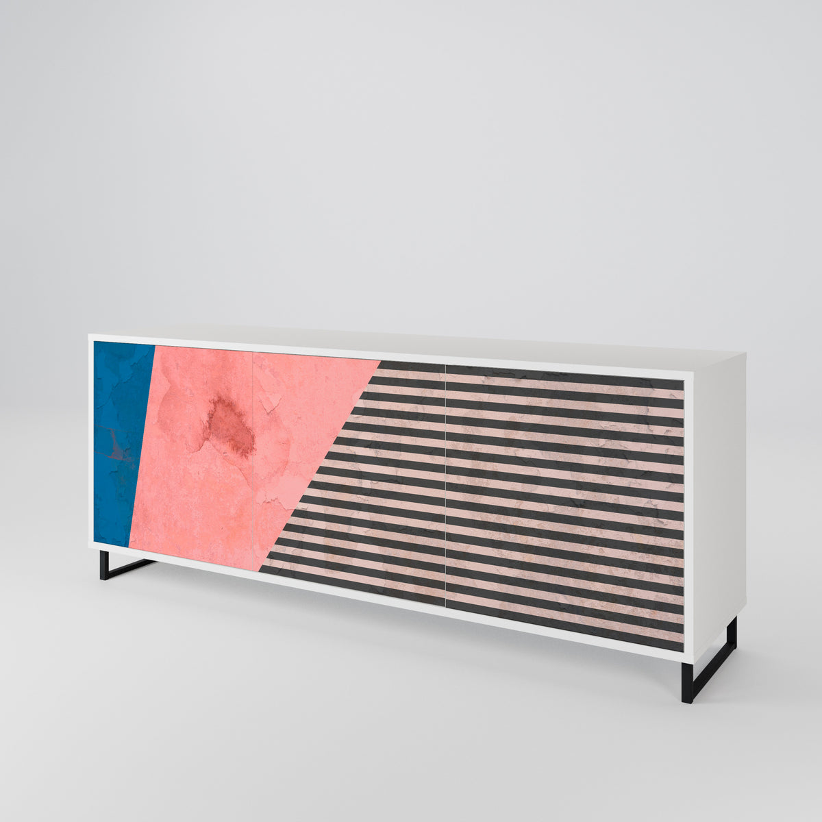 GLAMOROUS STRIPE 3-Door Sideboard