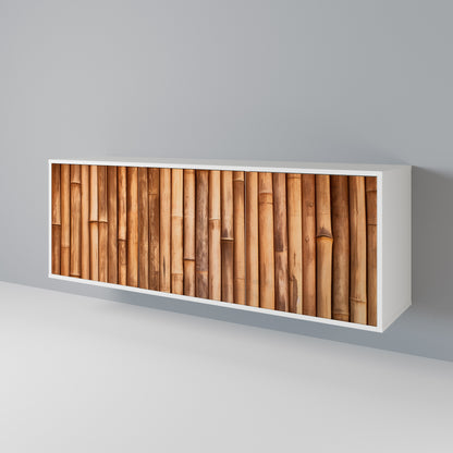 NATURAL WOOD 3-Door Sideboard