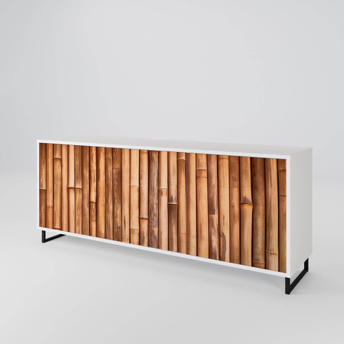 NATURAL WOOD 3-Door Sideboard