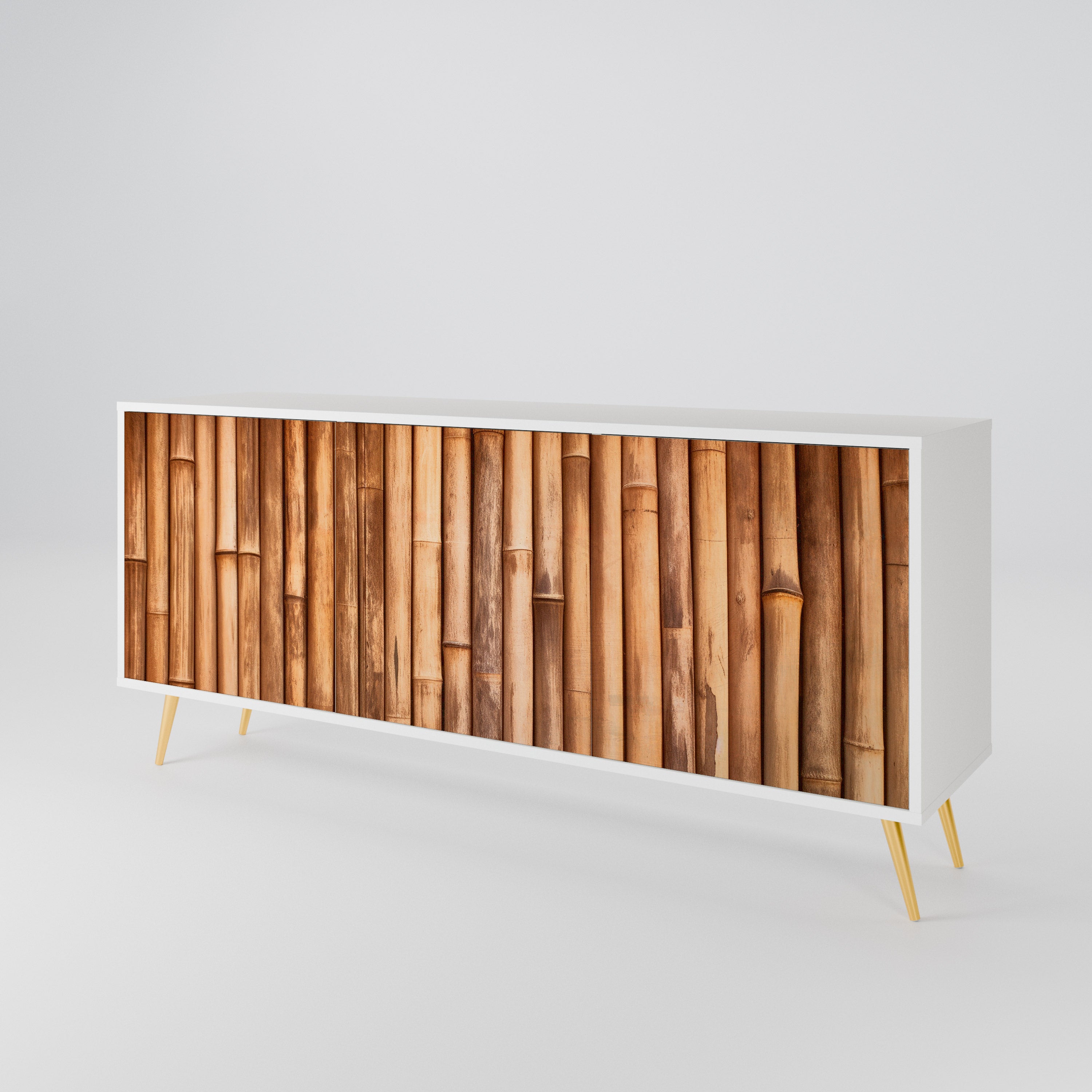 NATURAL WOOD 3-Door Sideboard