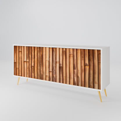 NATURAL WOOD 3-Door Sideboard