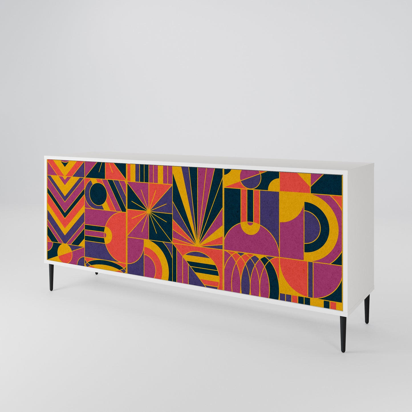 ELECTRIC PATTERNS 3-Door Sideboard