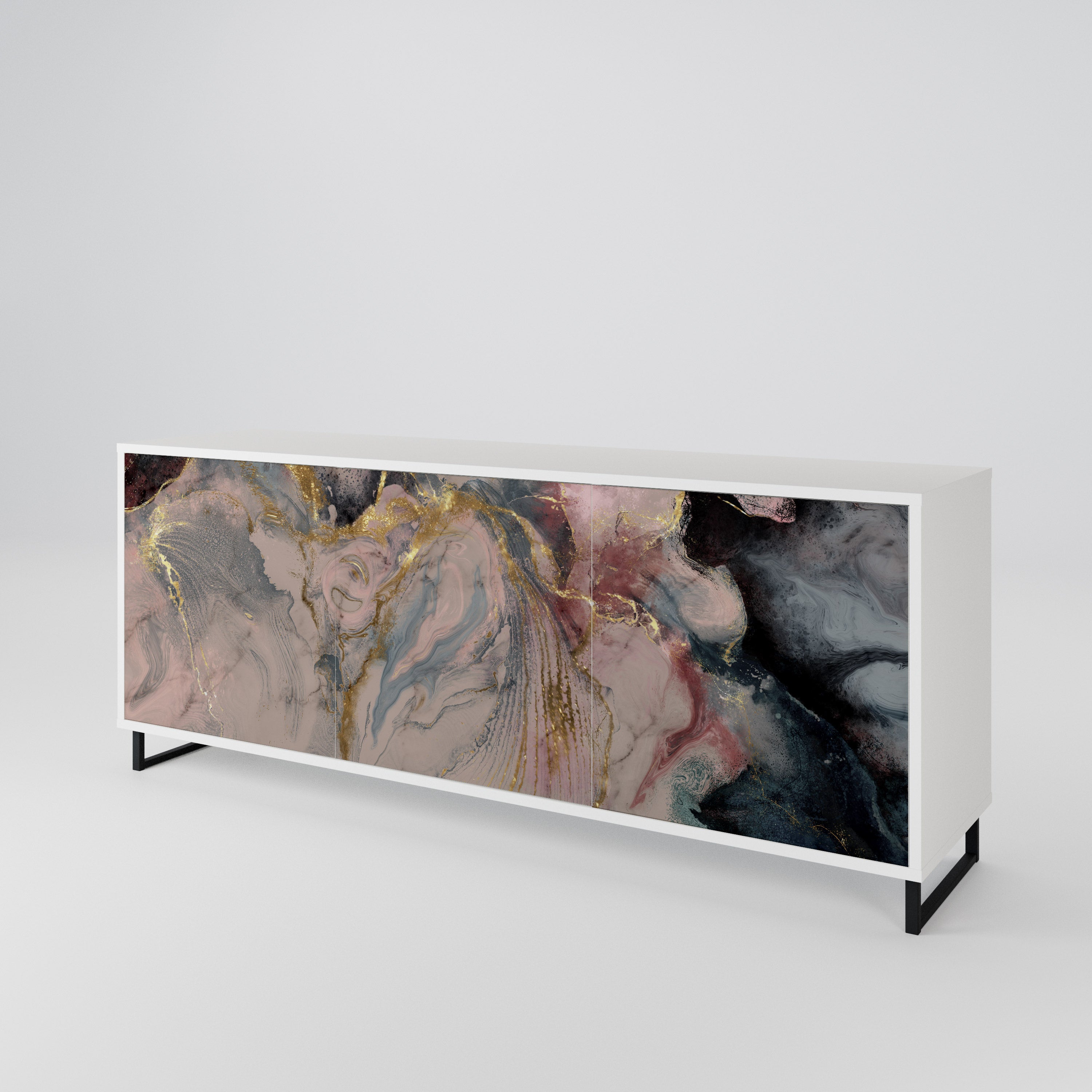 GILDED SWIRLS 3-Door Sideboard
