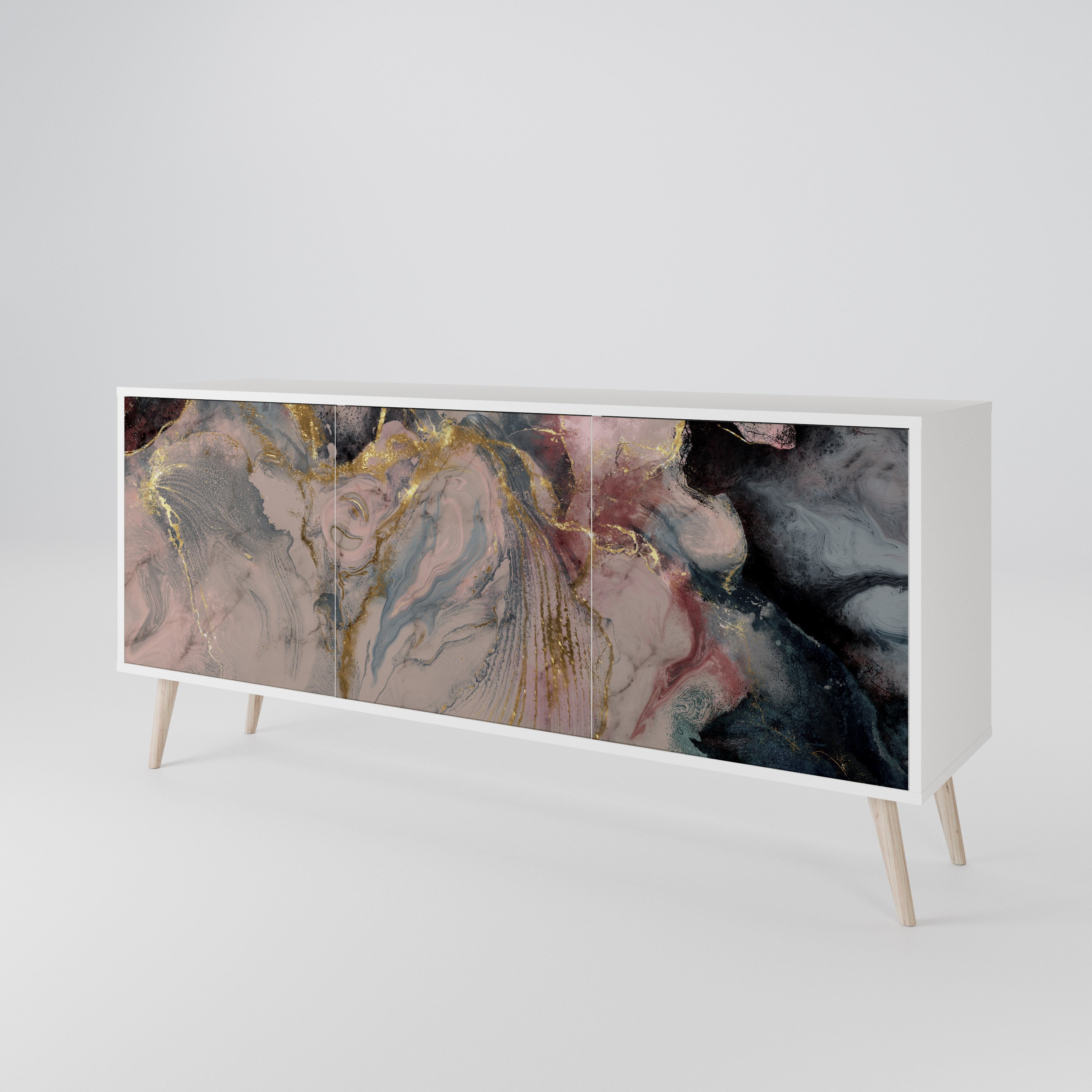 GILDED SWIRLS 3-Door Sideboard