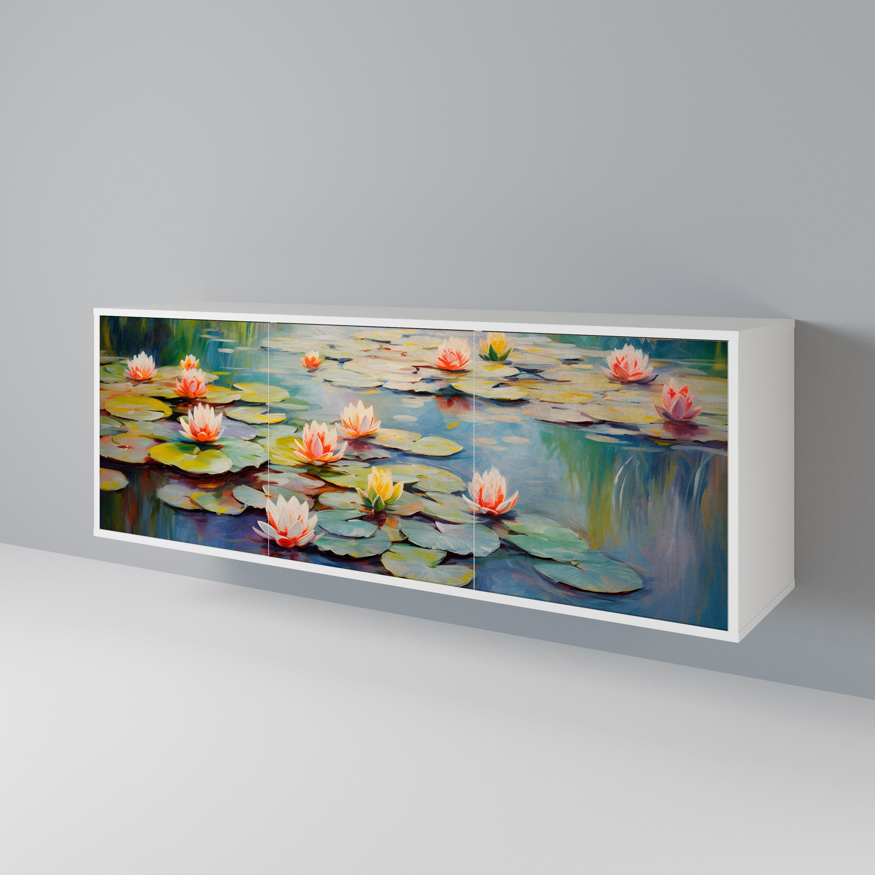 BLOOMING WATERS 3-Door Sideboard