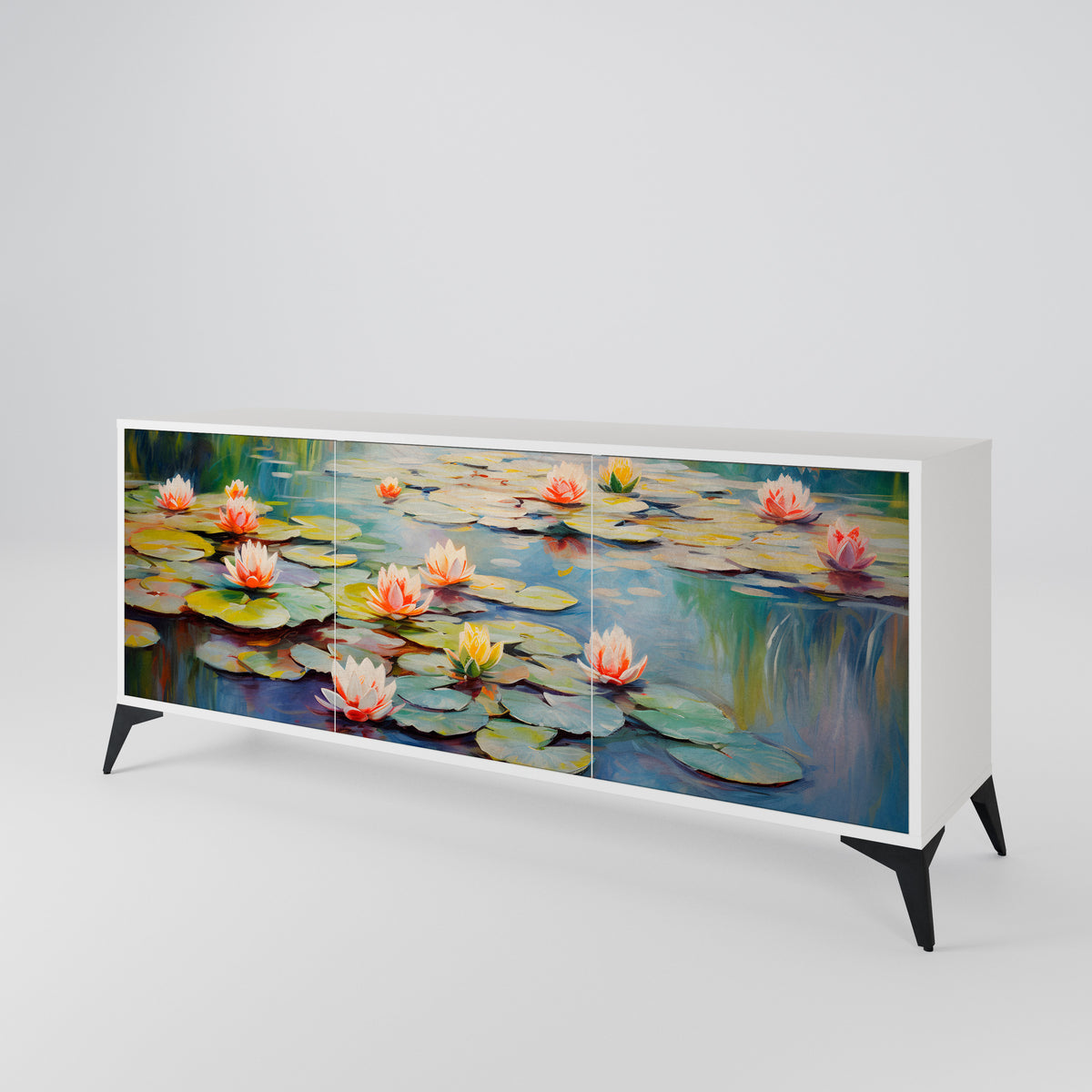 BLOOMING WATERS 3-Door Sideboard