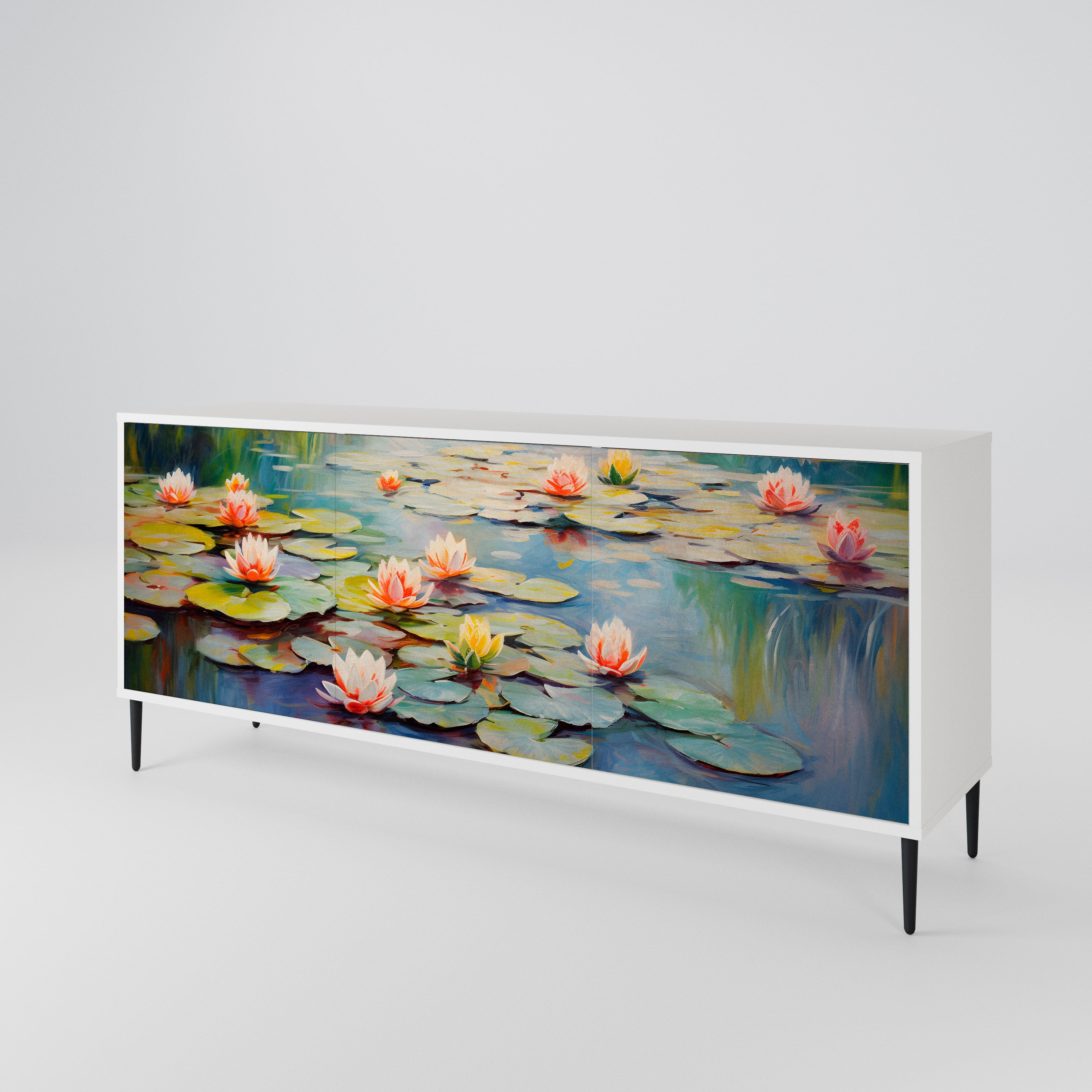 BLOOMING WATERS 3-Door Sideboard