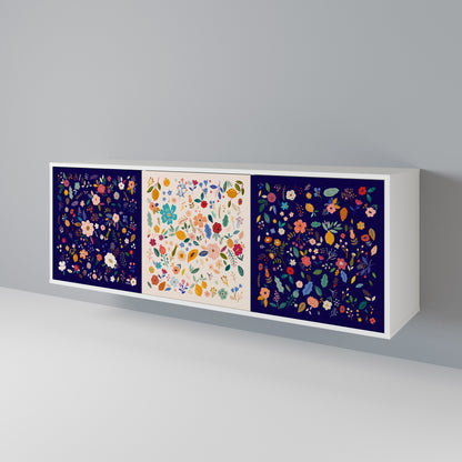 FLORAL COMBINATION 3-Door Sideboard