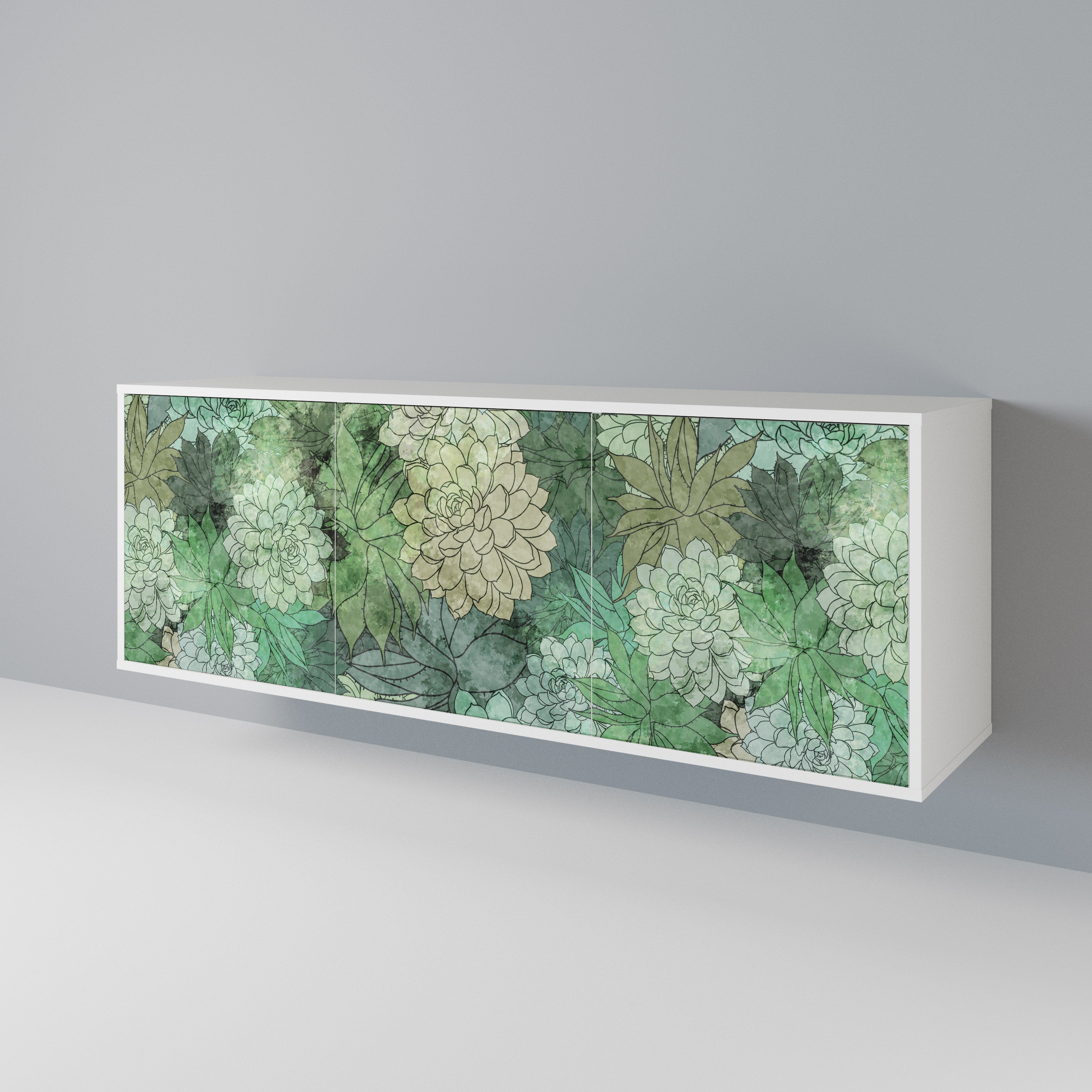 SUCCULENT CLUSTER 3-Door Sideboard