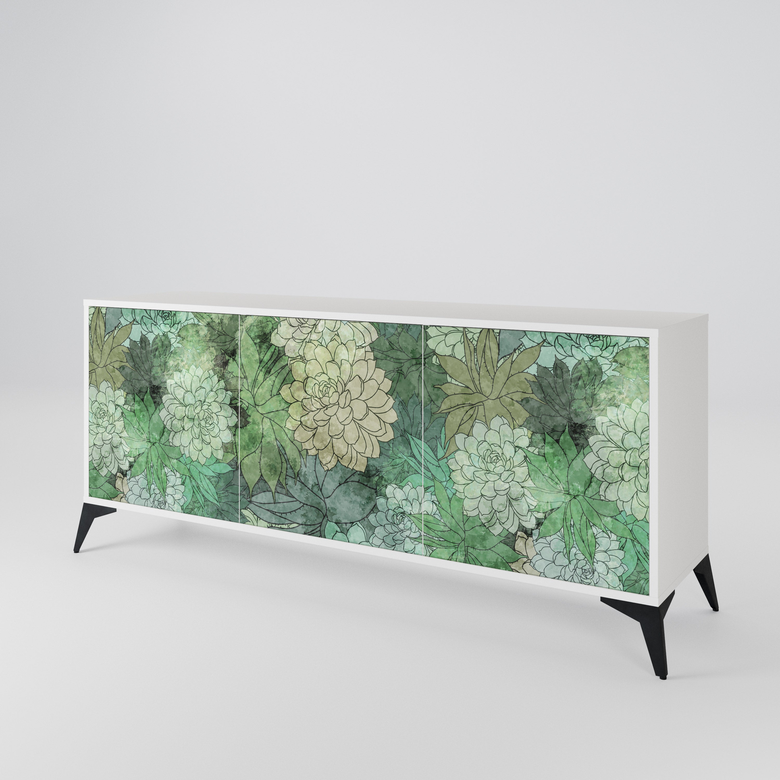 SUCCULENT CLUSTER 3-Door Sideboard