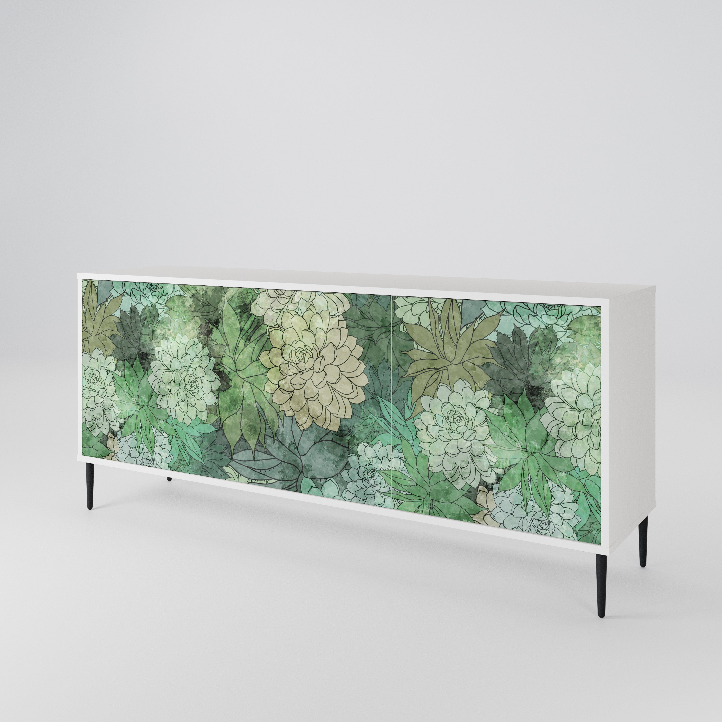 SUCCULENT CLUSTER 3-Door Sideboard