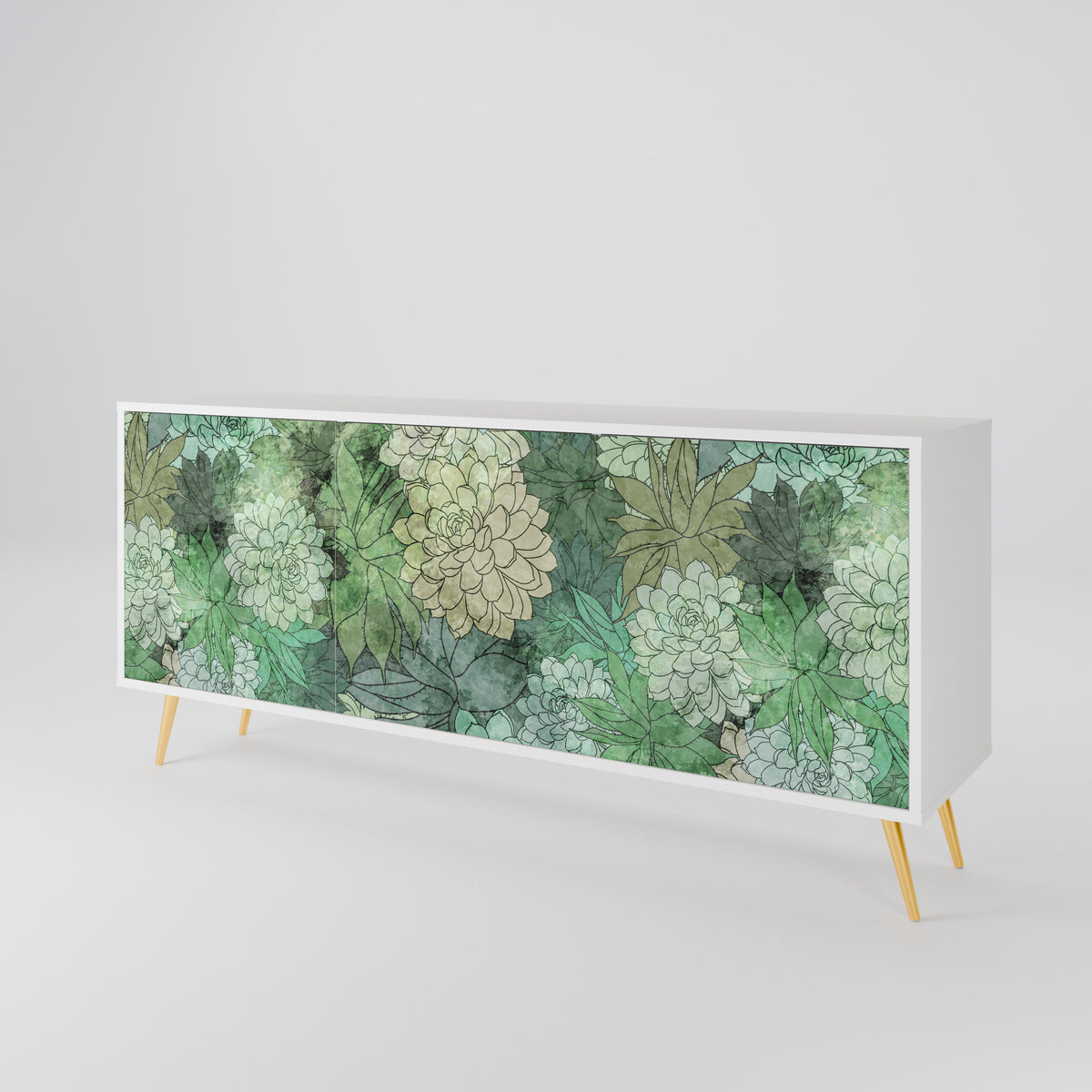 SUCCULENT CLUSTER 3-Door Sideboard