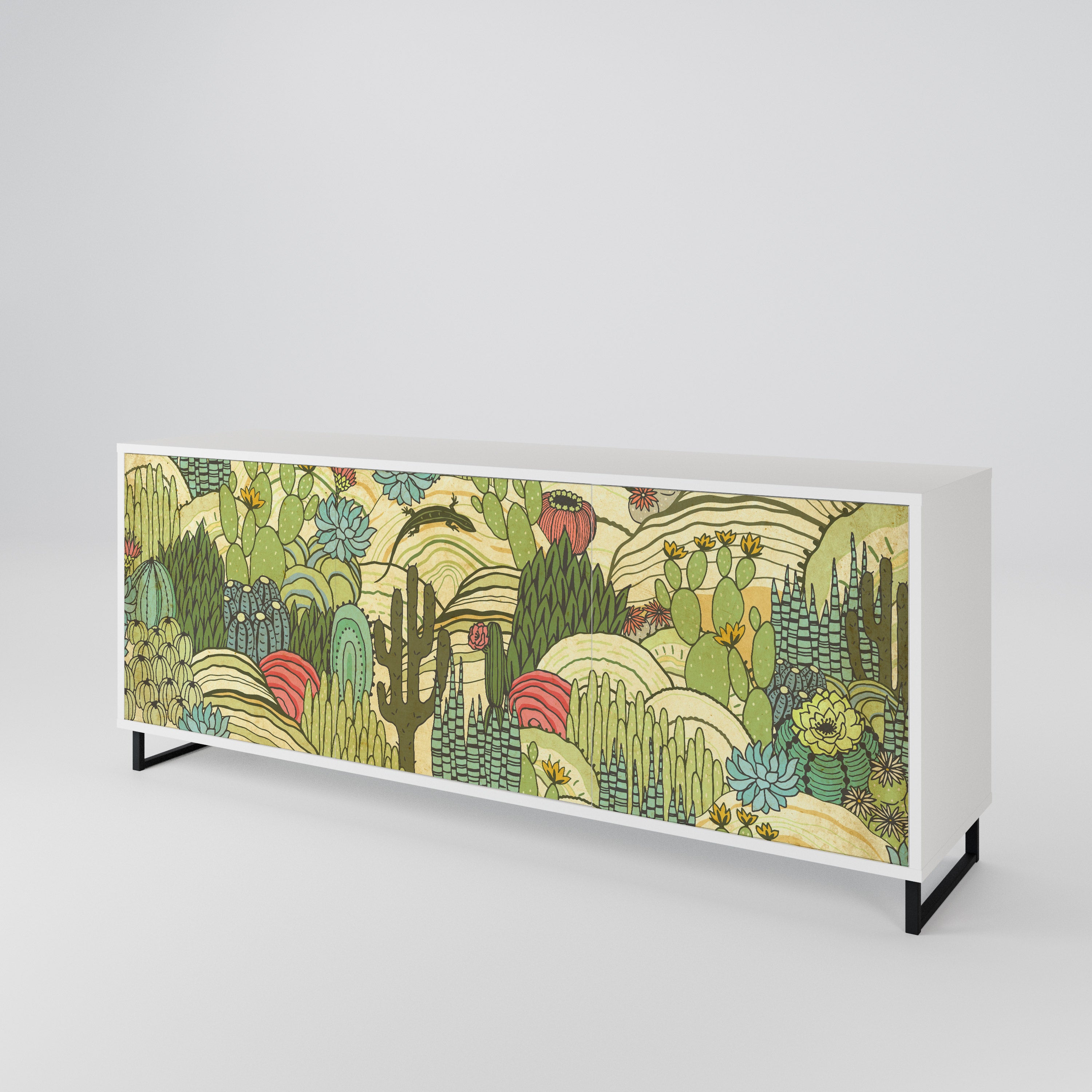 SUCCULENTS KALEIDOSCOPE 3-Door Sideboard