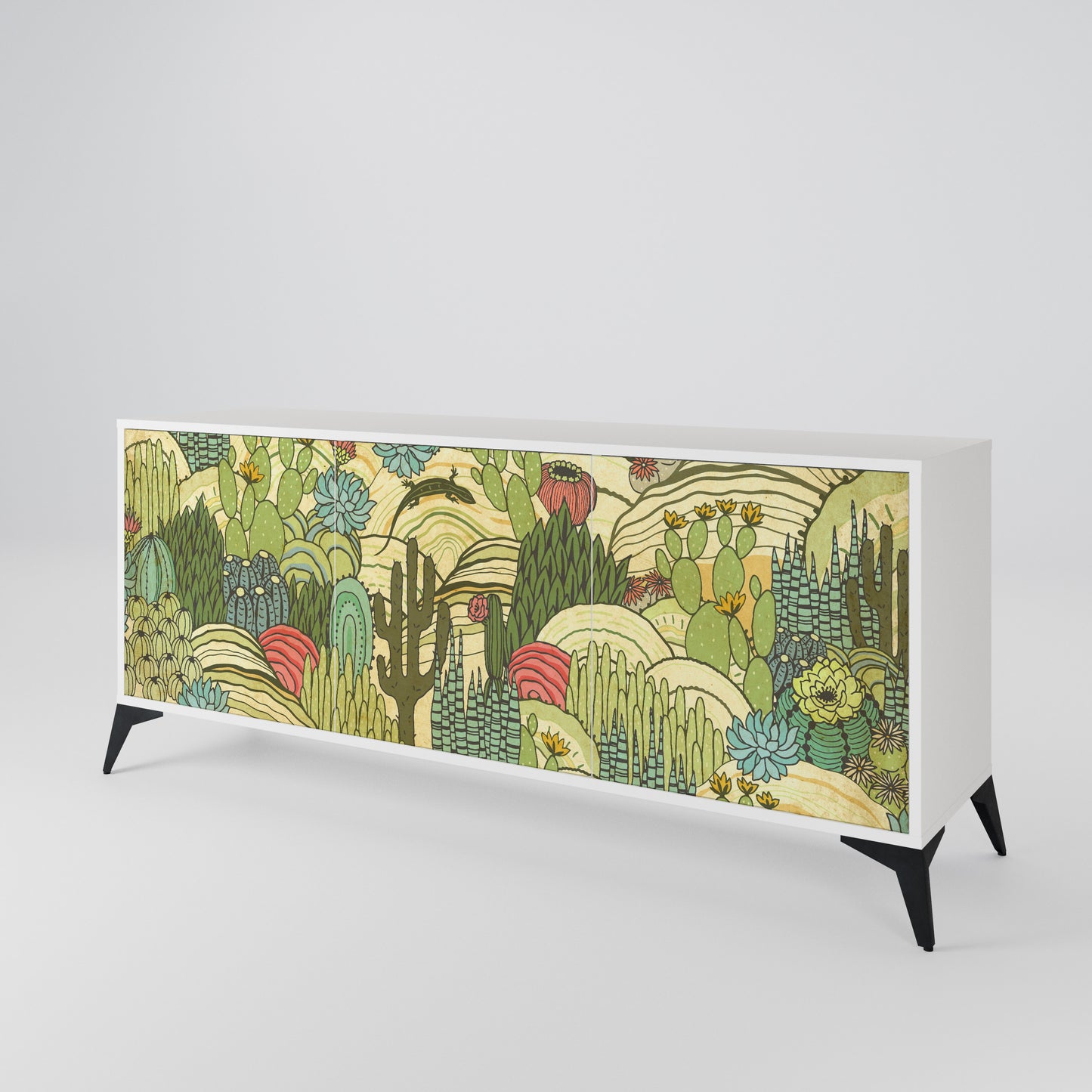 SUCCULENTS KALEIDOSCOPE 3-Door Sideboard