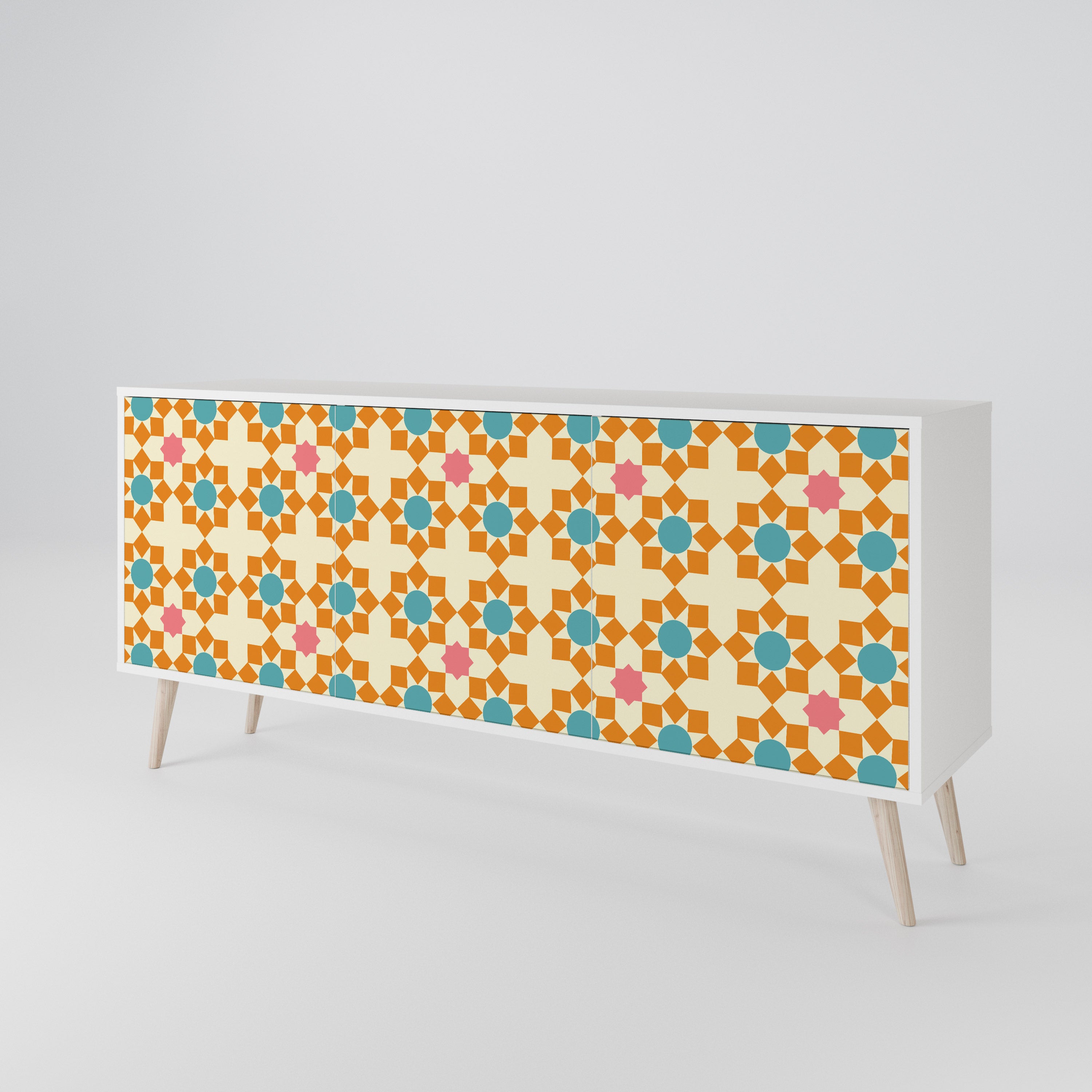 FLORAL DECOR 3-Door Sideboard