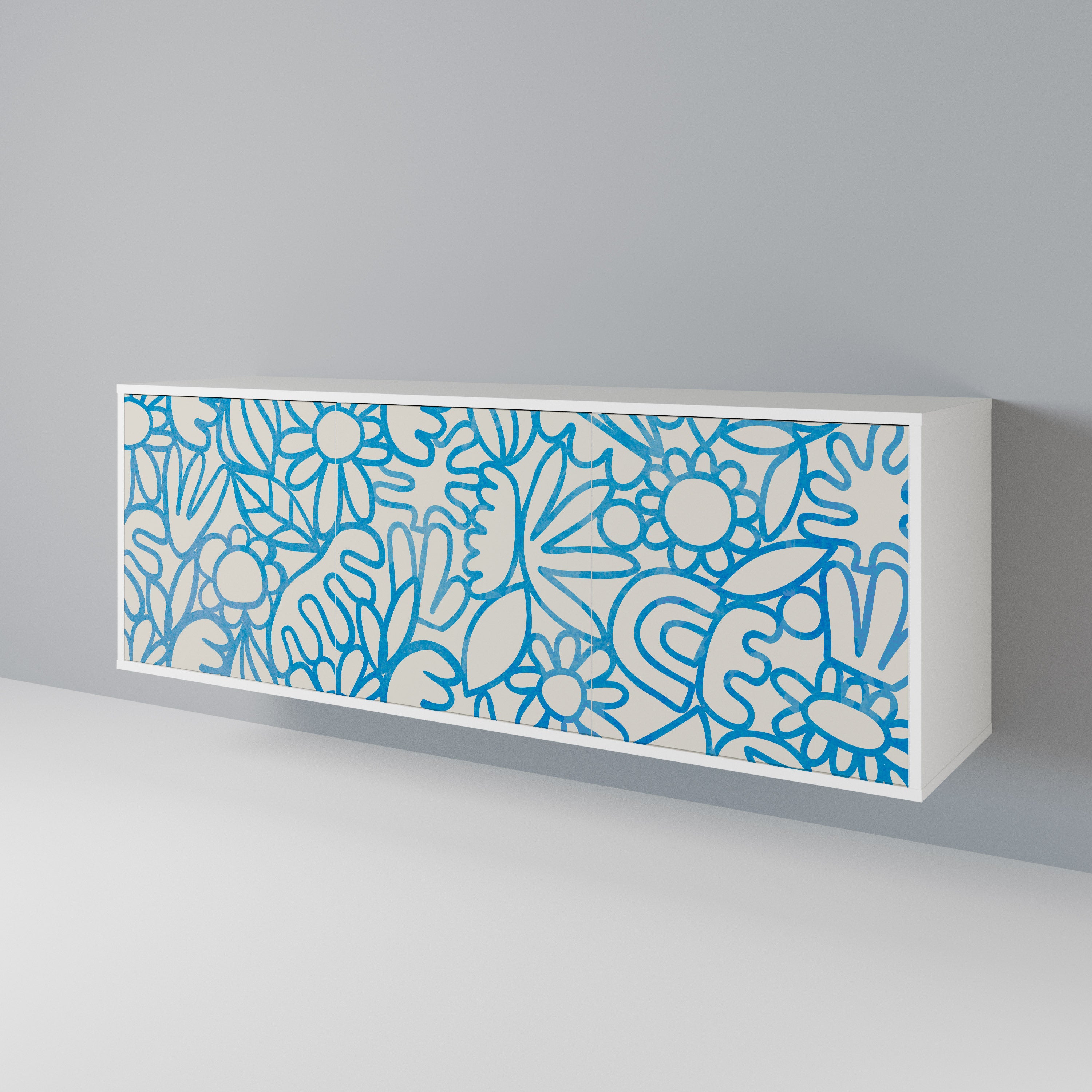 BLOOMY MORNING 3-Door Sideboard