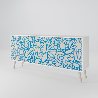 BLOOMY MORNING 3-Door Sideboard