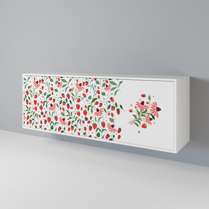 FLOWERS AND STRAWBERRIES 3-Door Sideboard