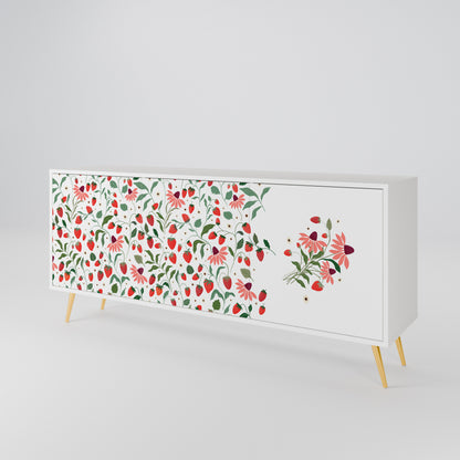 FLOWERS AND STRAWBERRIES 3-Door Sideboard